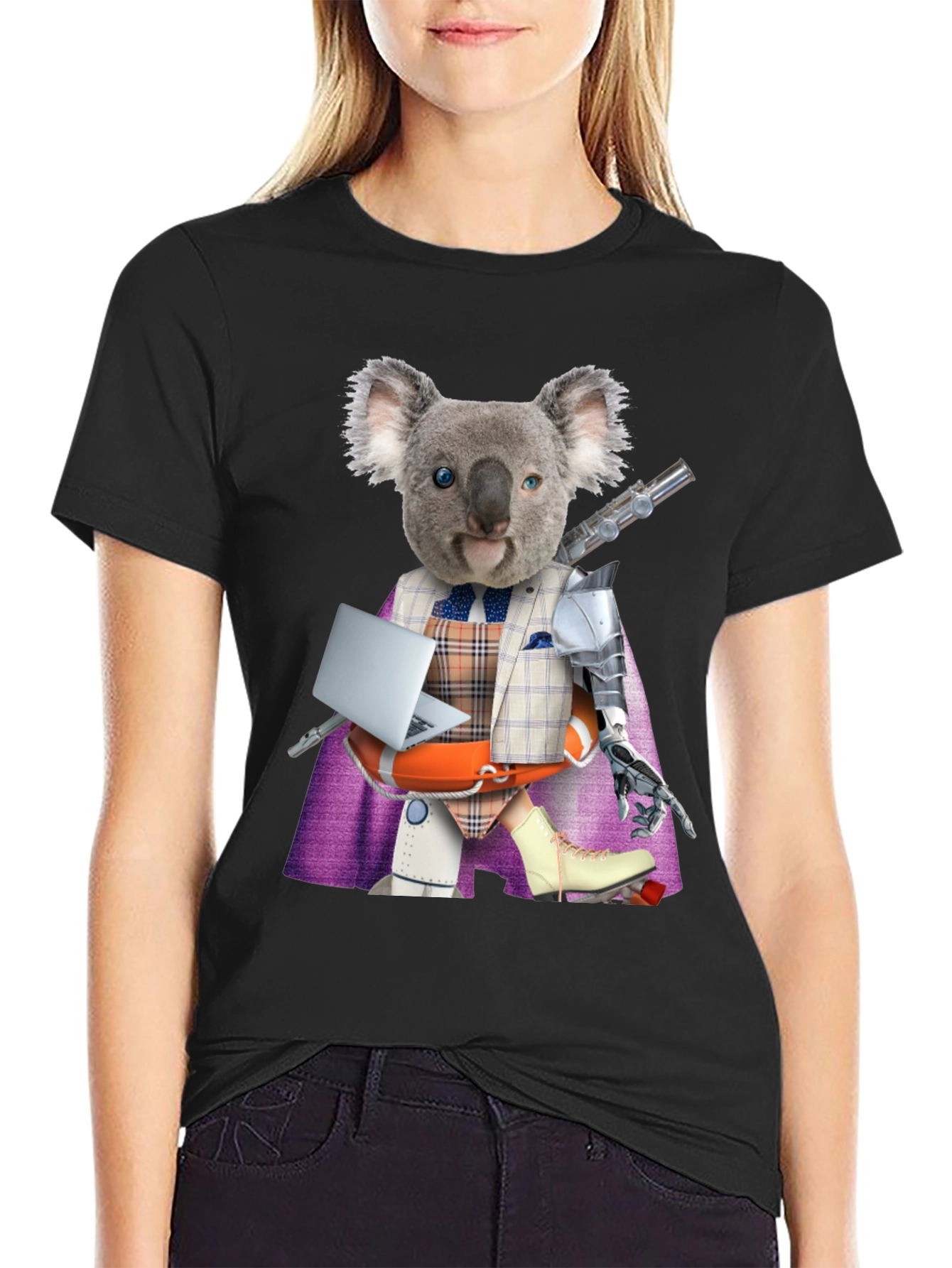 Koala Robot T-Shirt - Unique Graphic Tee