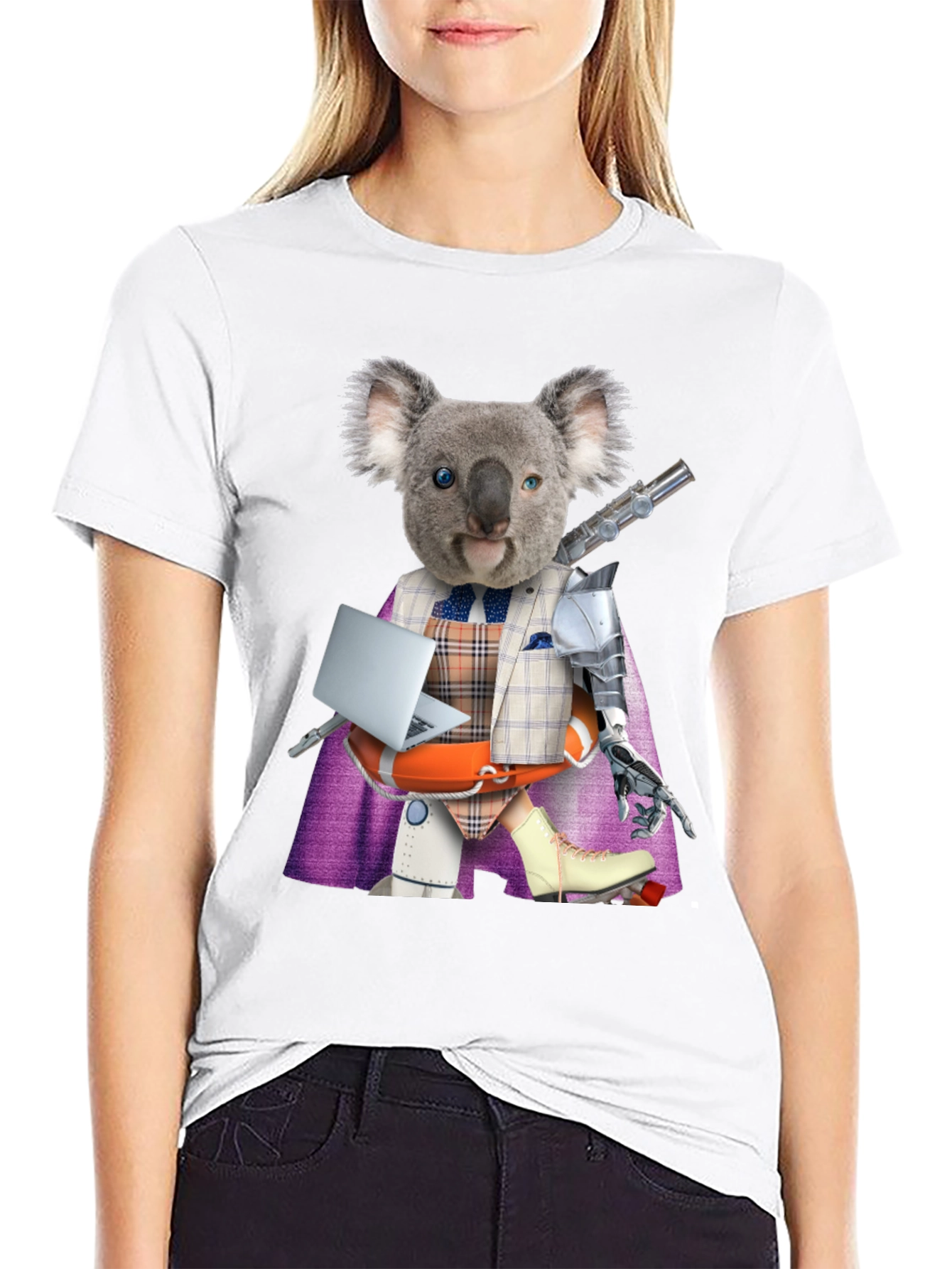 Koala Robot T-Shirt - Unique Graphic Tee