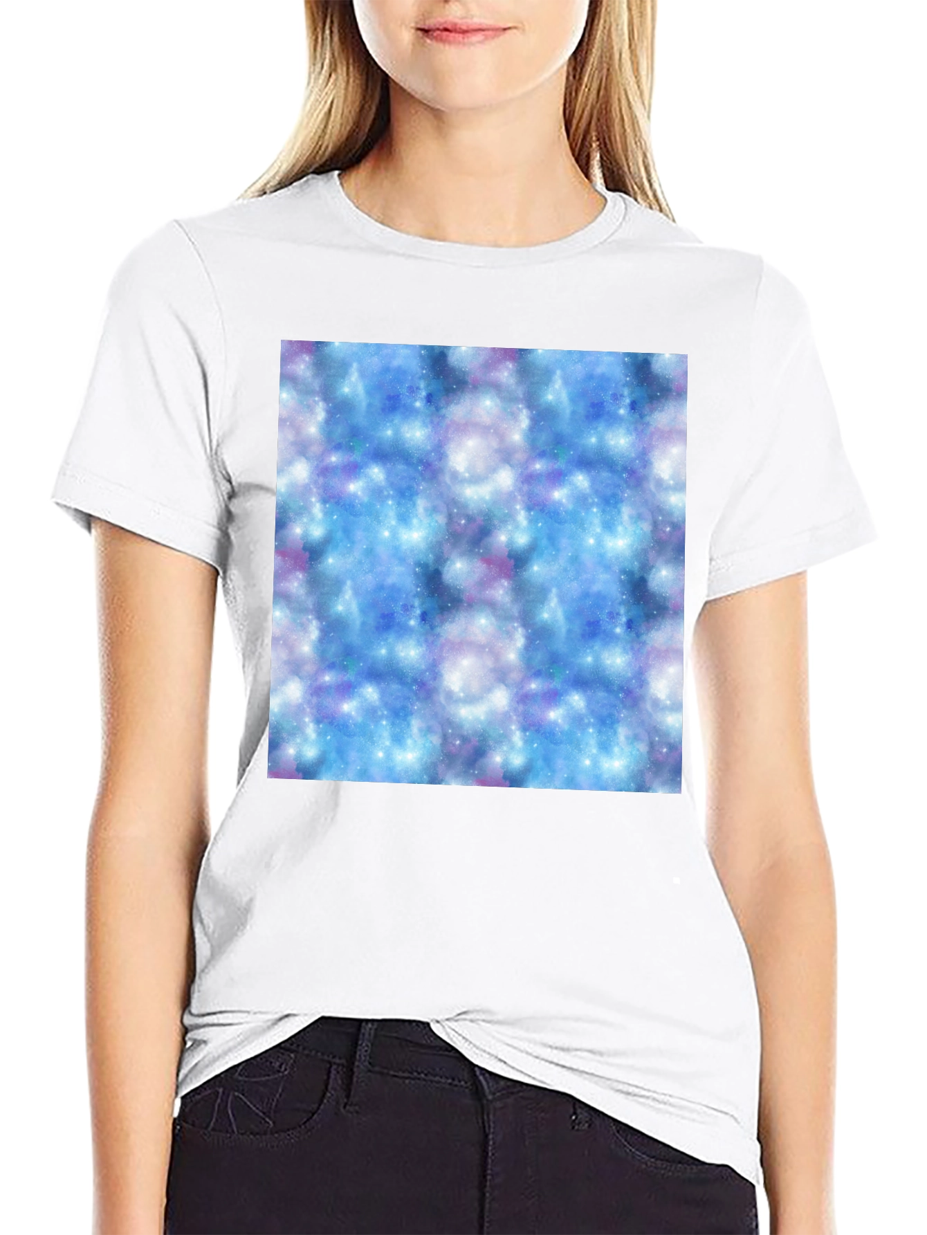 Galaxy Print Black T-Shirt