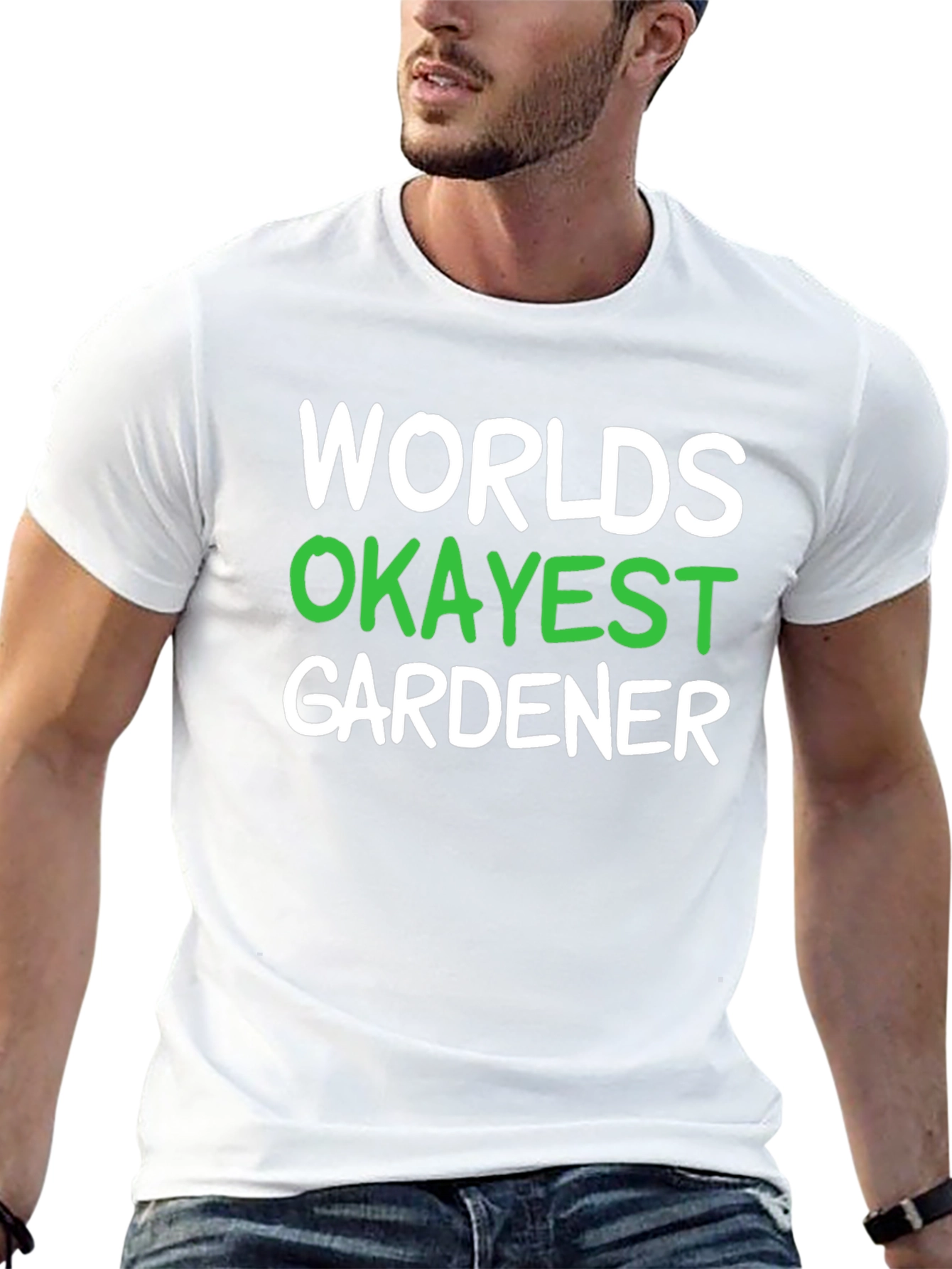 Worlds Okayest Gardener Black T-Shirt