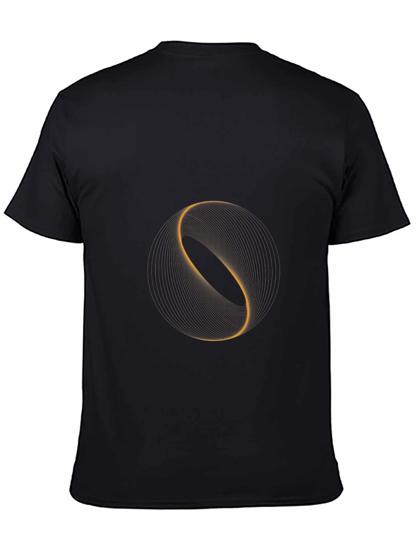 Abstract Geometric Graphic Tee - Black