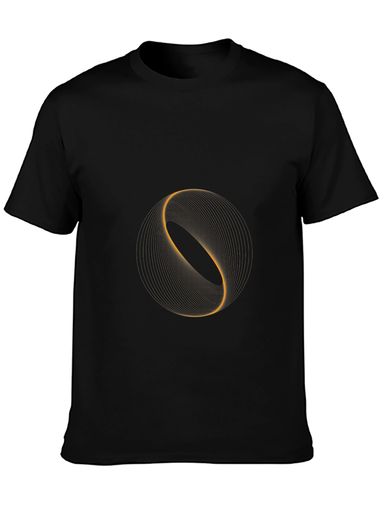 Abstract Geometric Graphic Tee - Black