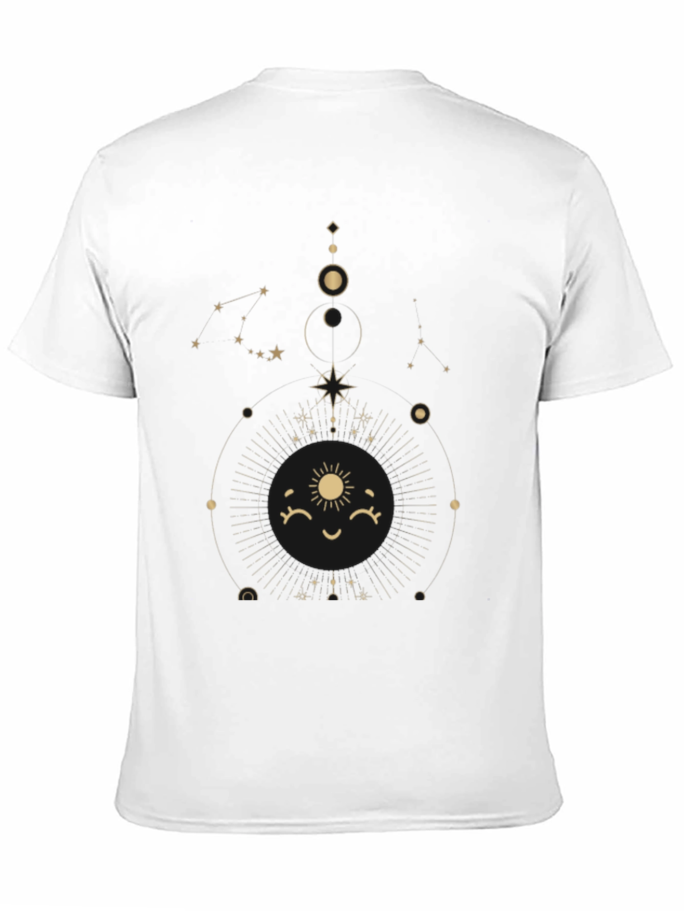 Celestial Sun Graphic Tee - Stylish Black Cotton T-Shirt