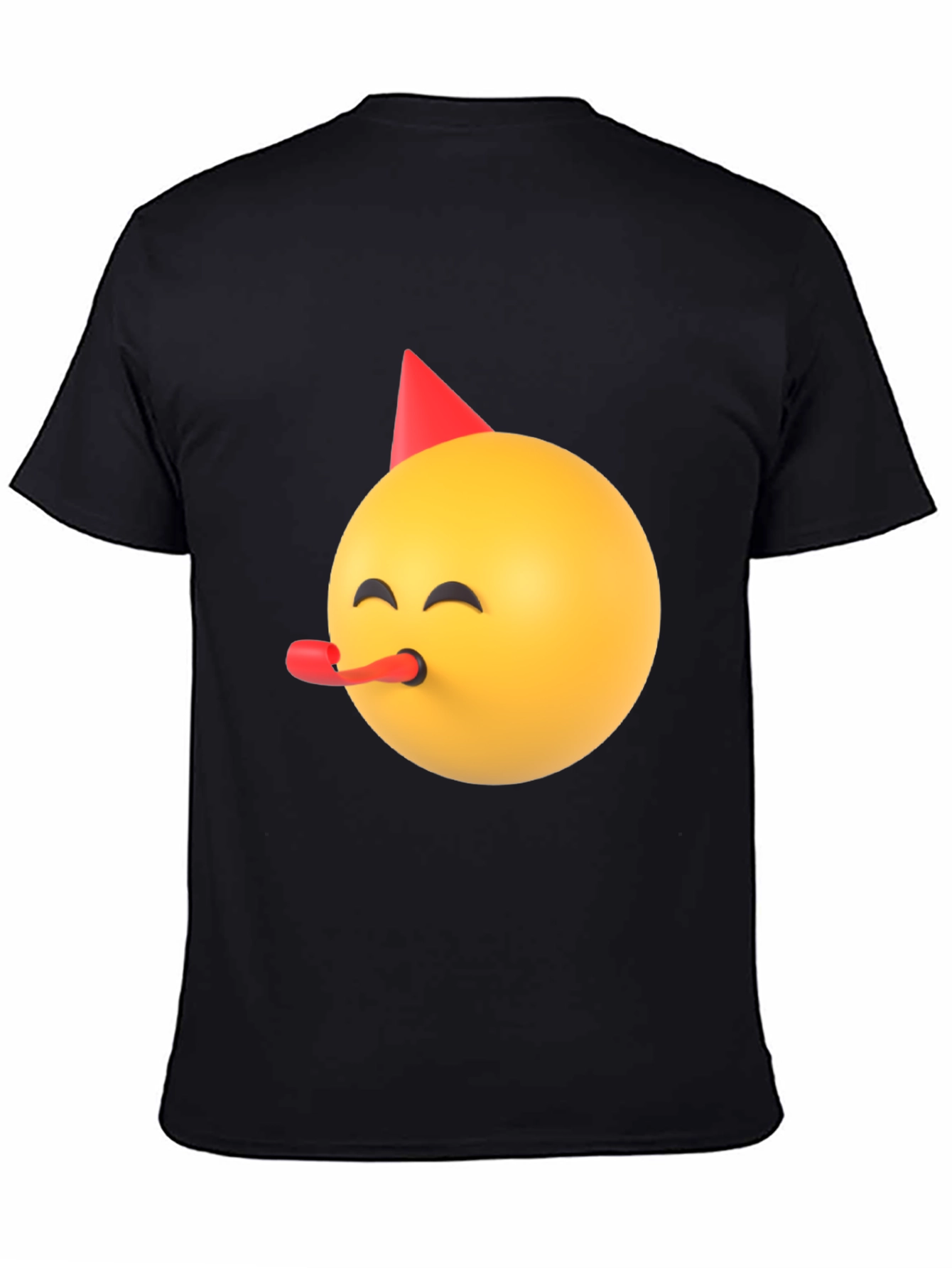 Party Emoji Black T-Shirt