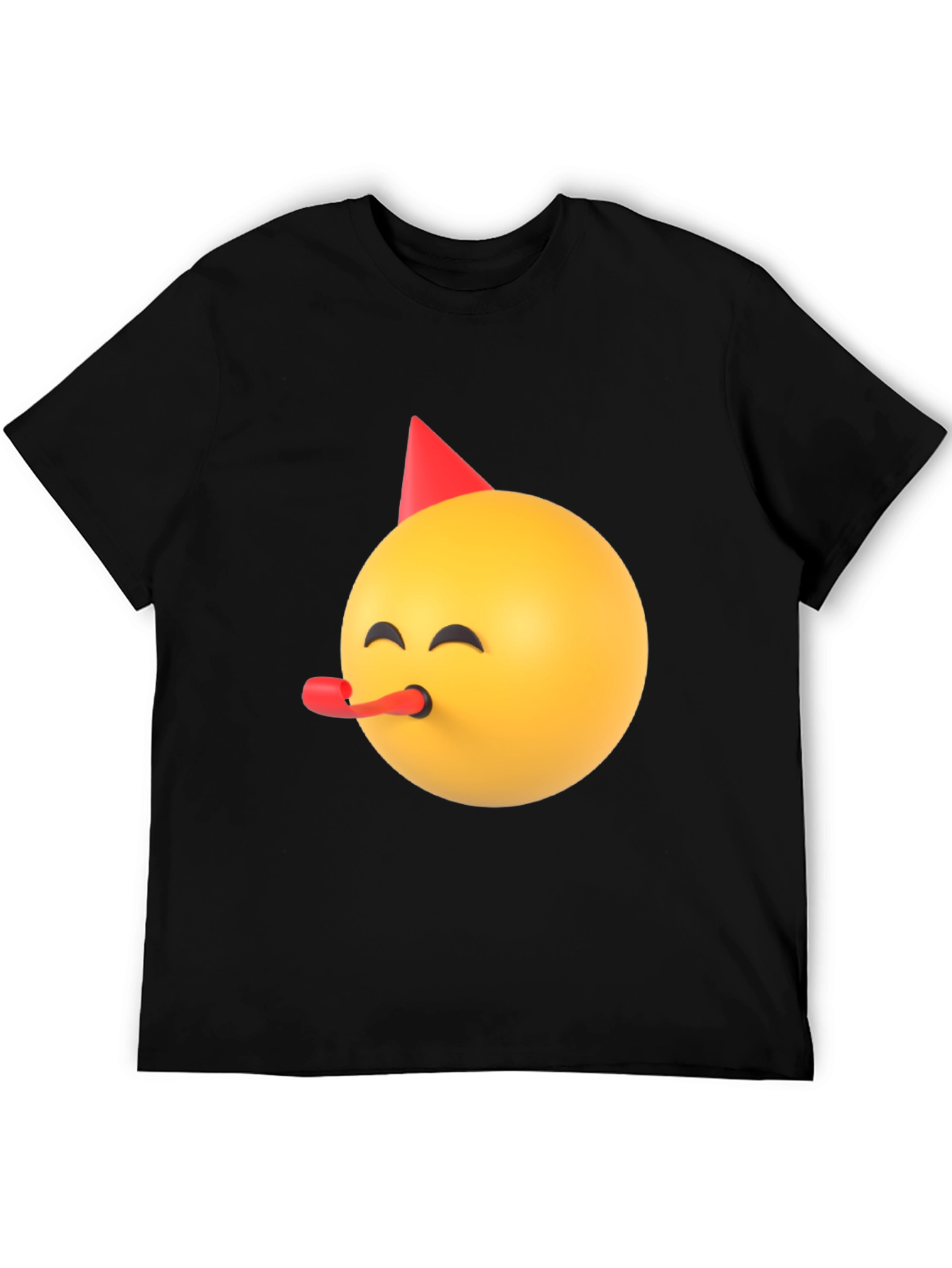 Party Emoji Black T-Shirt