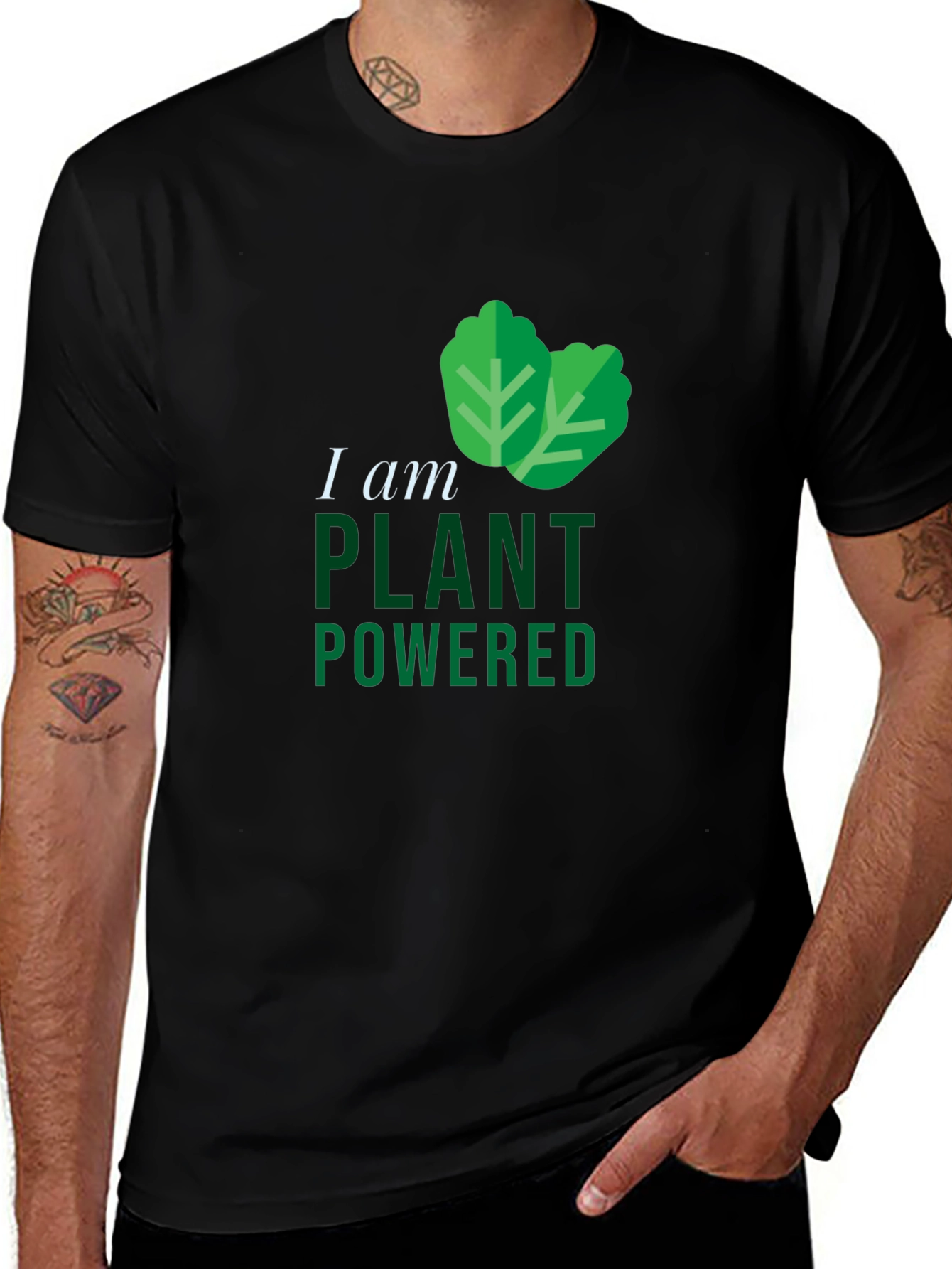 Plant Powered Black T-Shirt