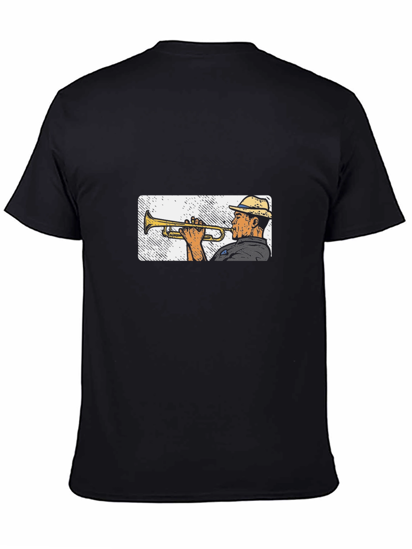 Cool Jazz Trumpet Graphic Black T-Shirt