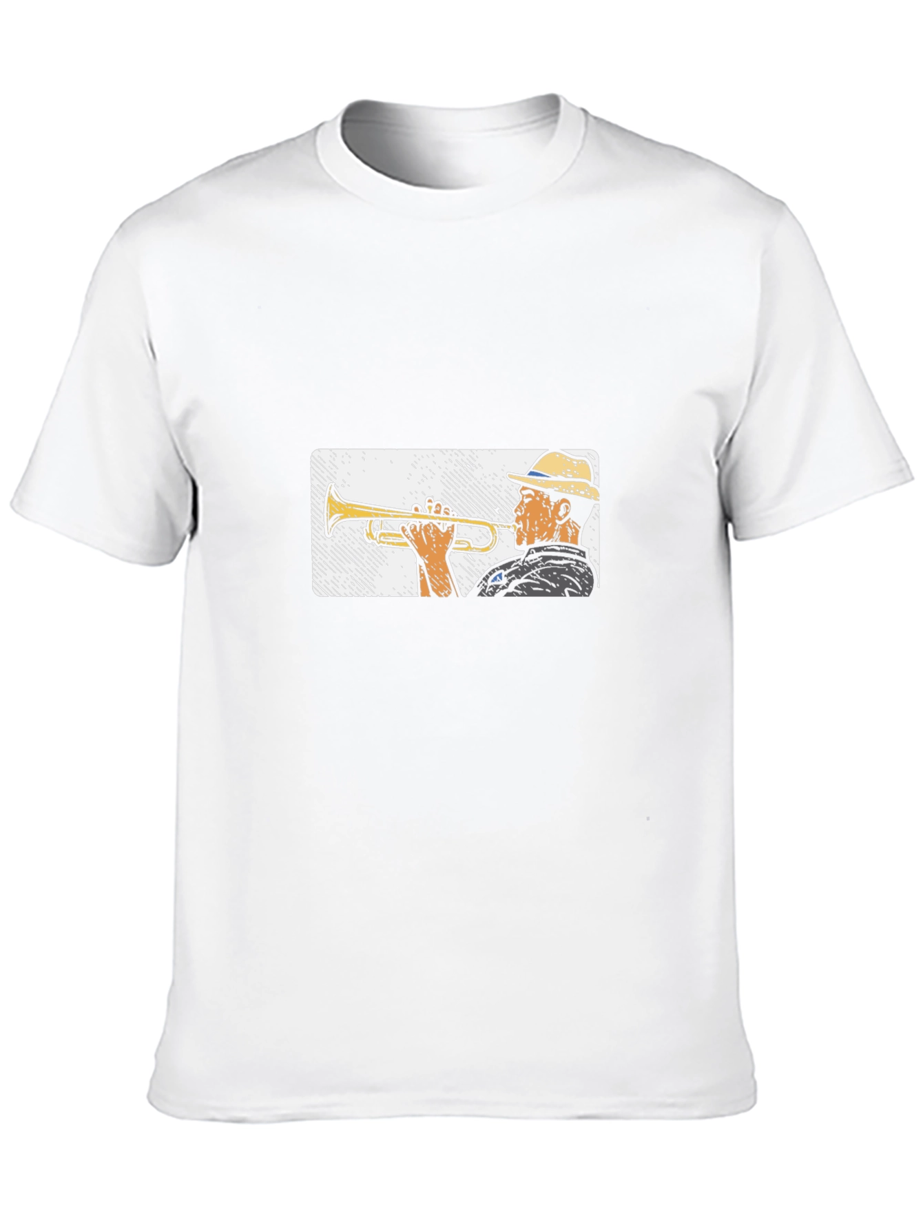 Cool Jazz Trumpet Graphic Black T-Shirt
