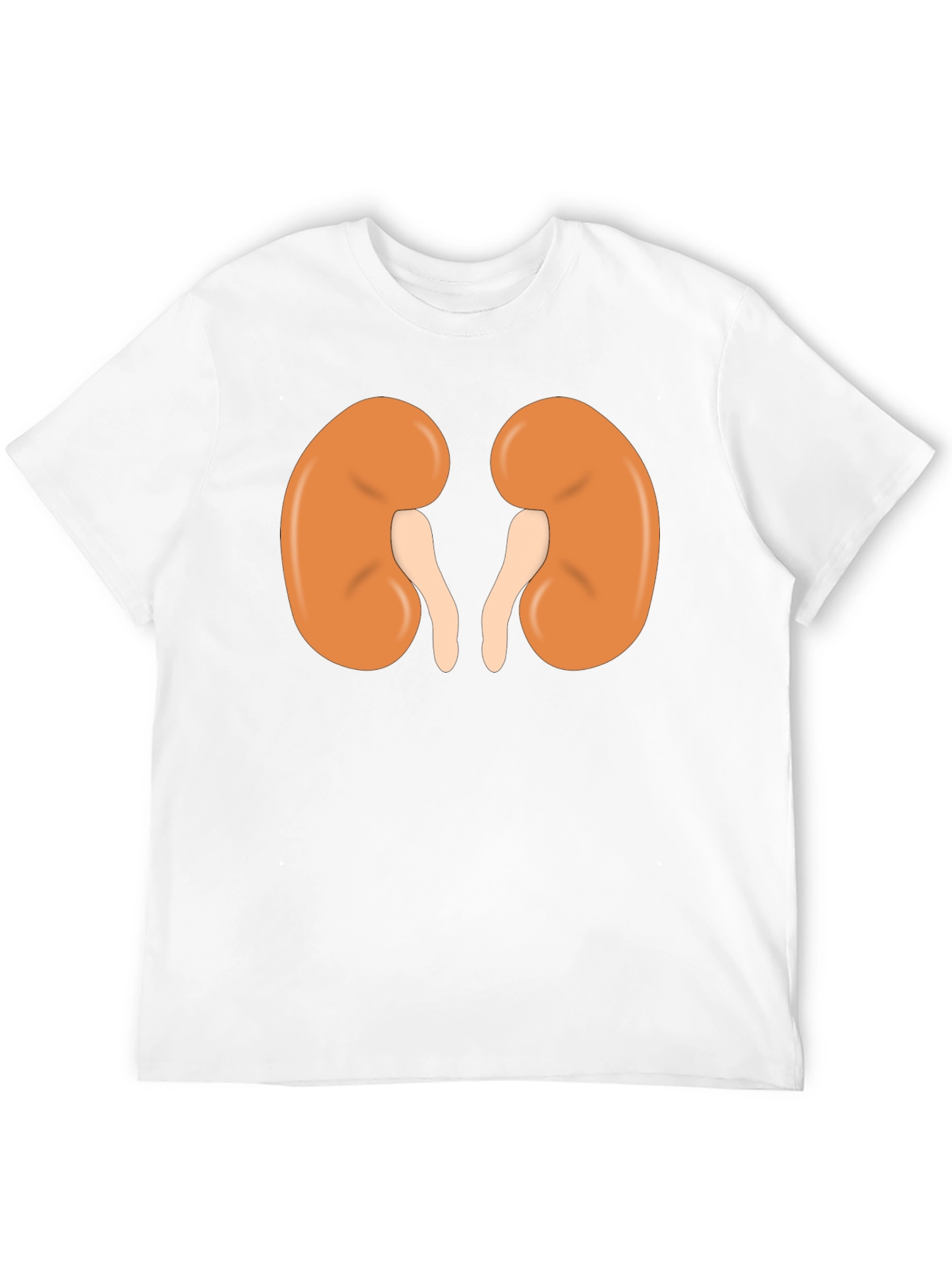 Human Kidney Graphic Print Black T-Shirt