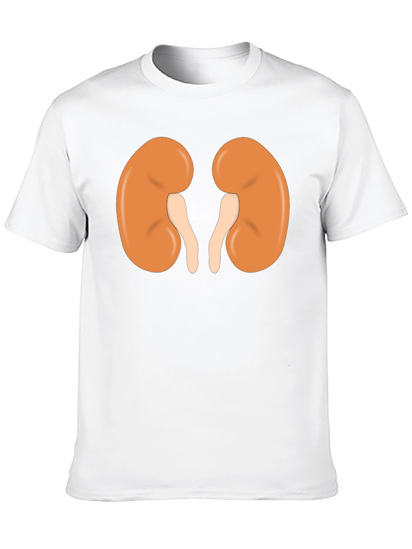 Human Kidney Graphic Print Black T-Shirt