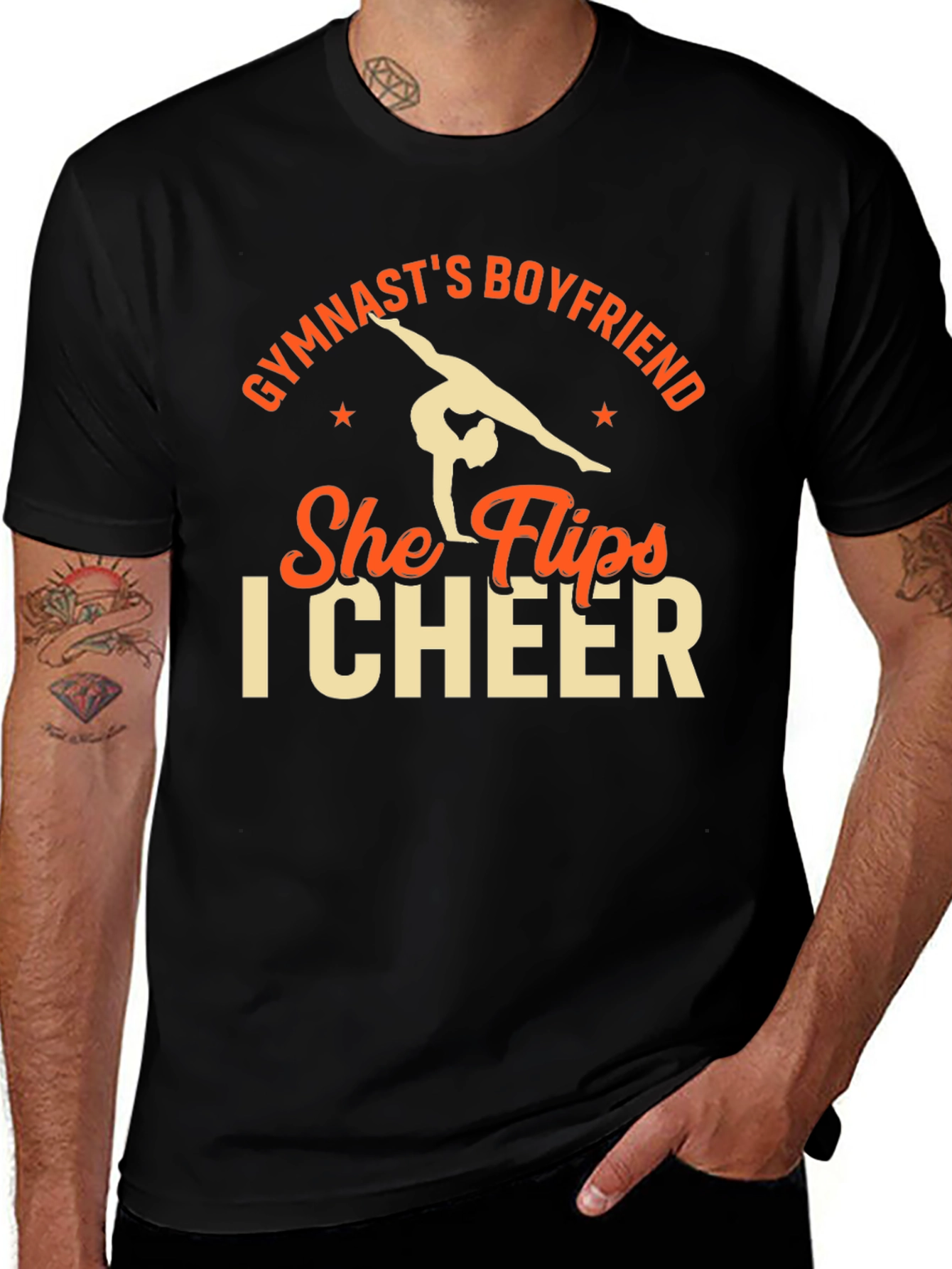 Gymnasts Boyfriend T-Shirt - He Cheers!