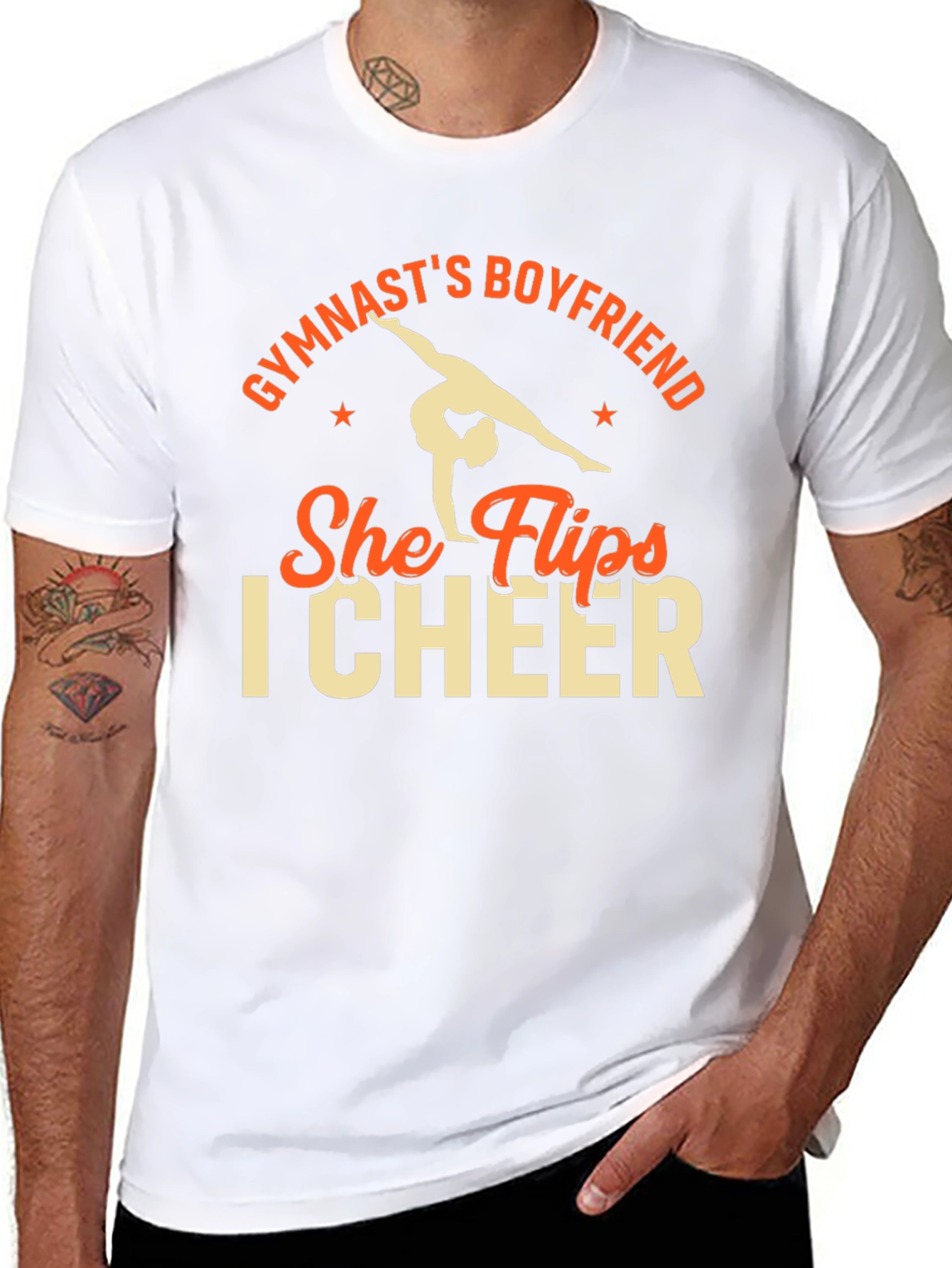 Gymnasts Boyfriend T-Shirt - He Cheers!