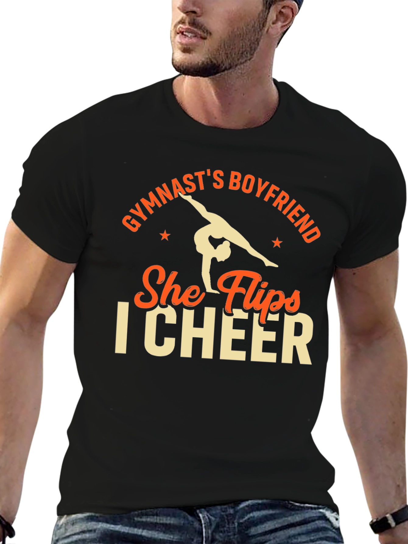Gymnasts Boyfriend T-Shirt - He Cheers!