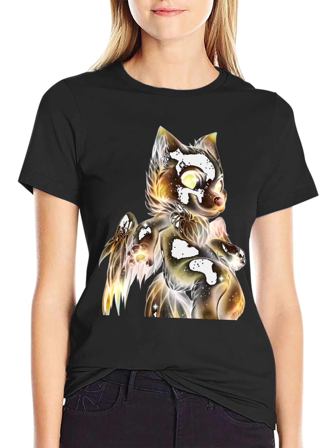 Cosmic Cat Graphic T-Shirt - Unique Design