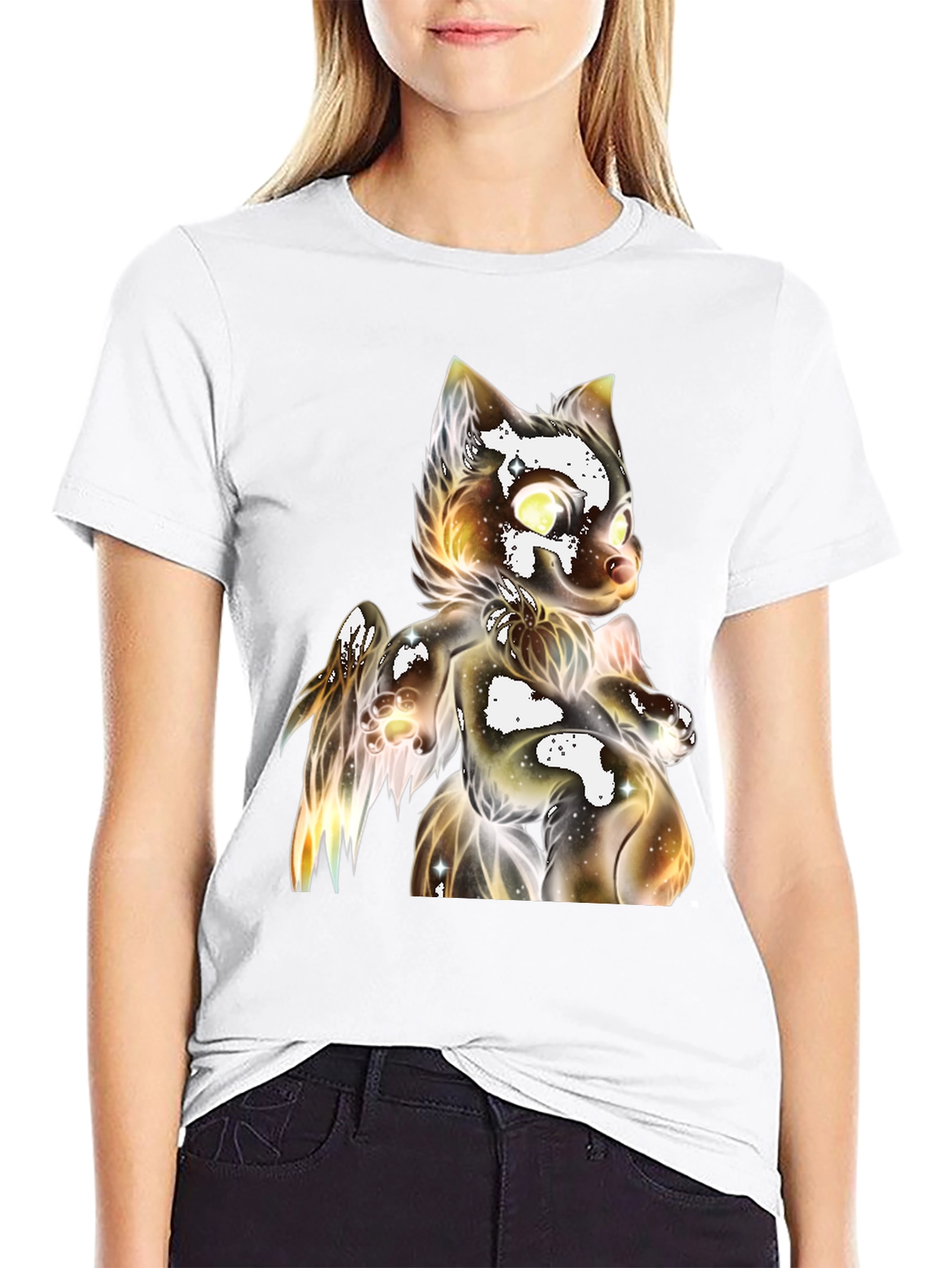 Cosmic Cat Graphic T-Shirt - Unique Design