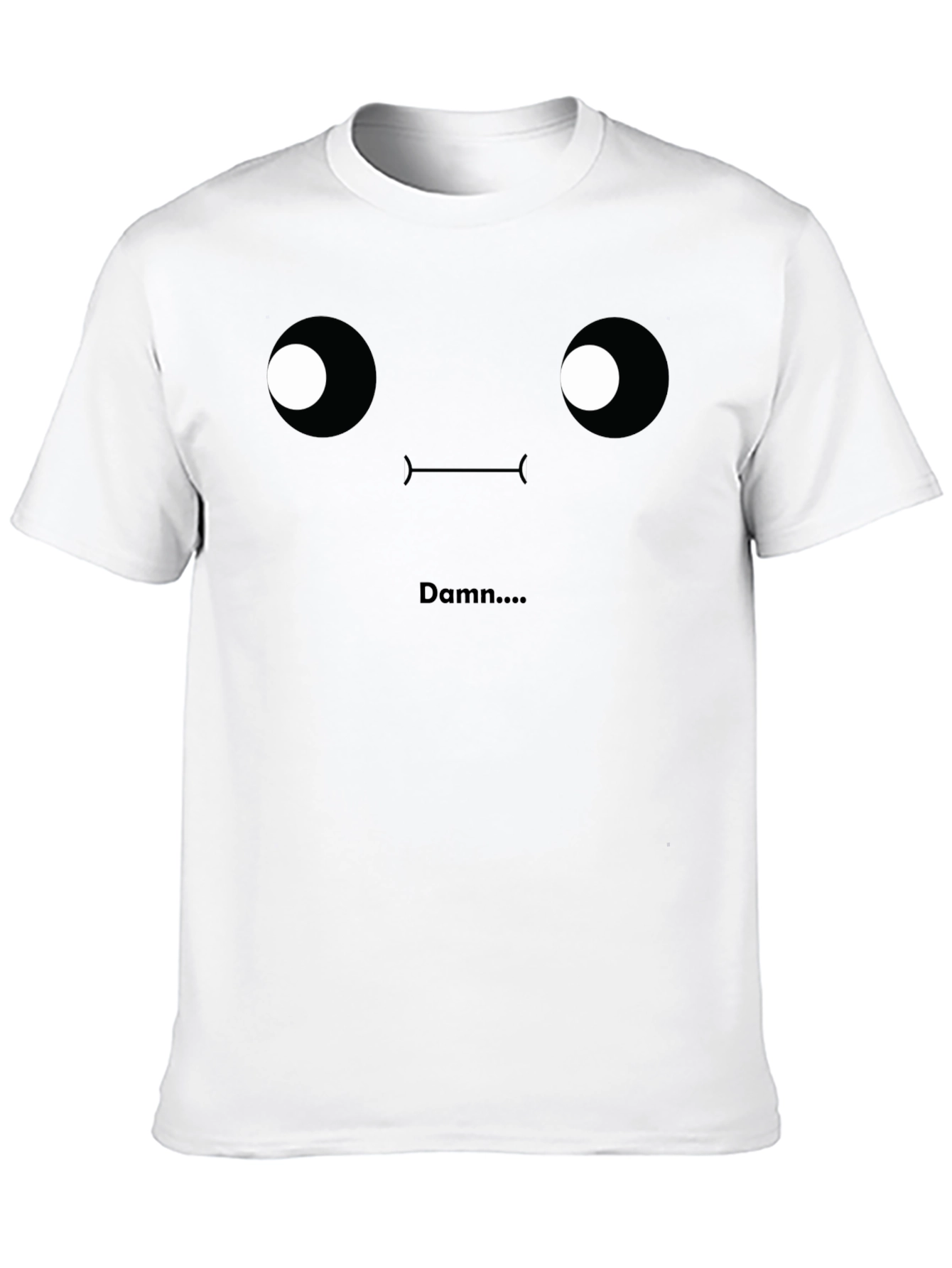 Damn T-Shirt - Funny Face Graphic Tee - Black