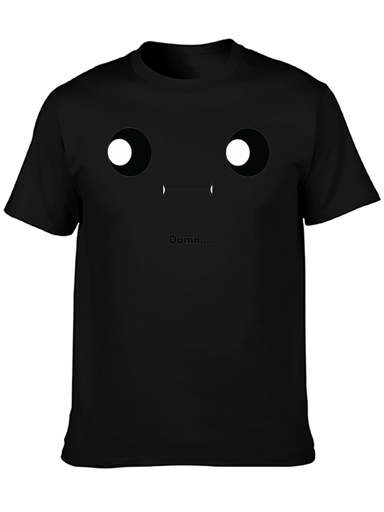Damn T-Shirt - Funny Face Graphic Tee - Black