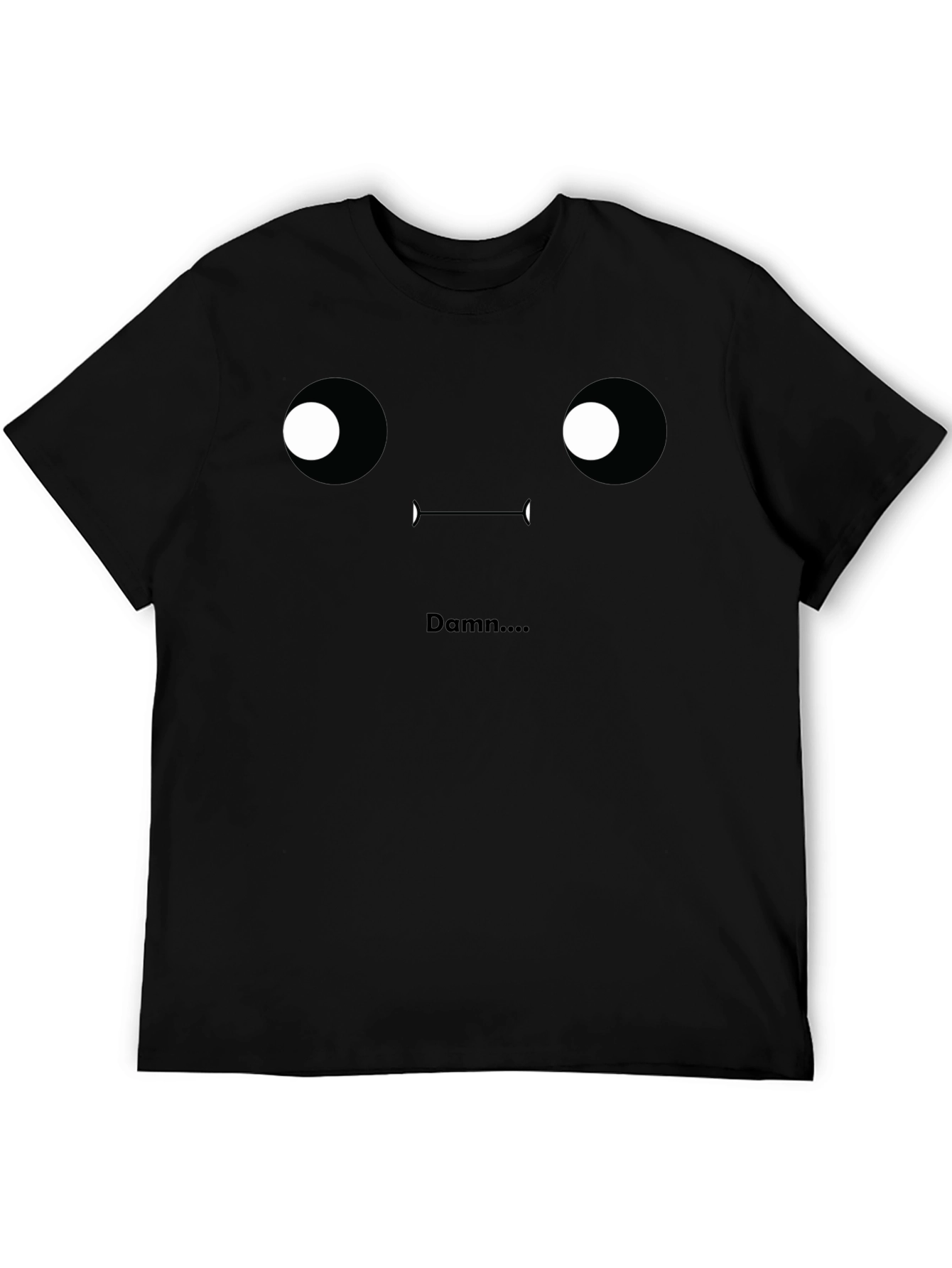 Damn T-Shirt - Funny Face Graphic Tee - Black