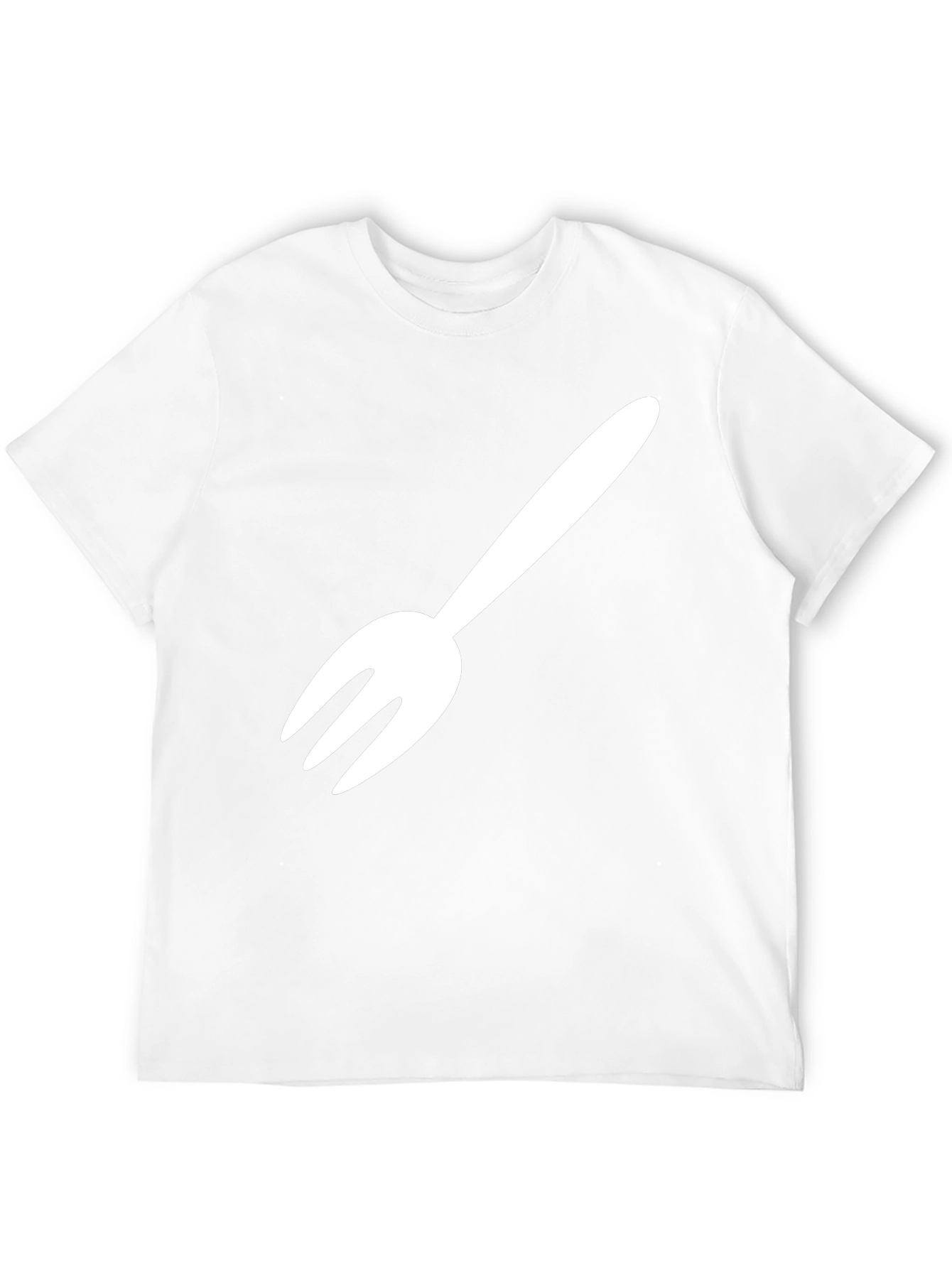 Fork Graphic Tee - Black Cotton Blend