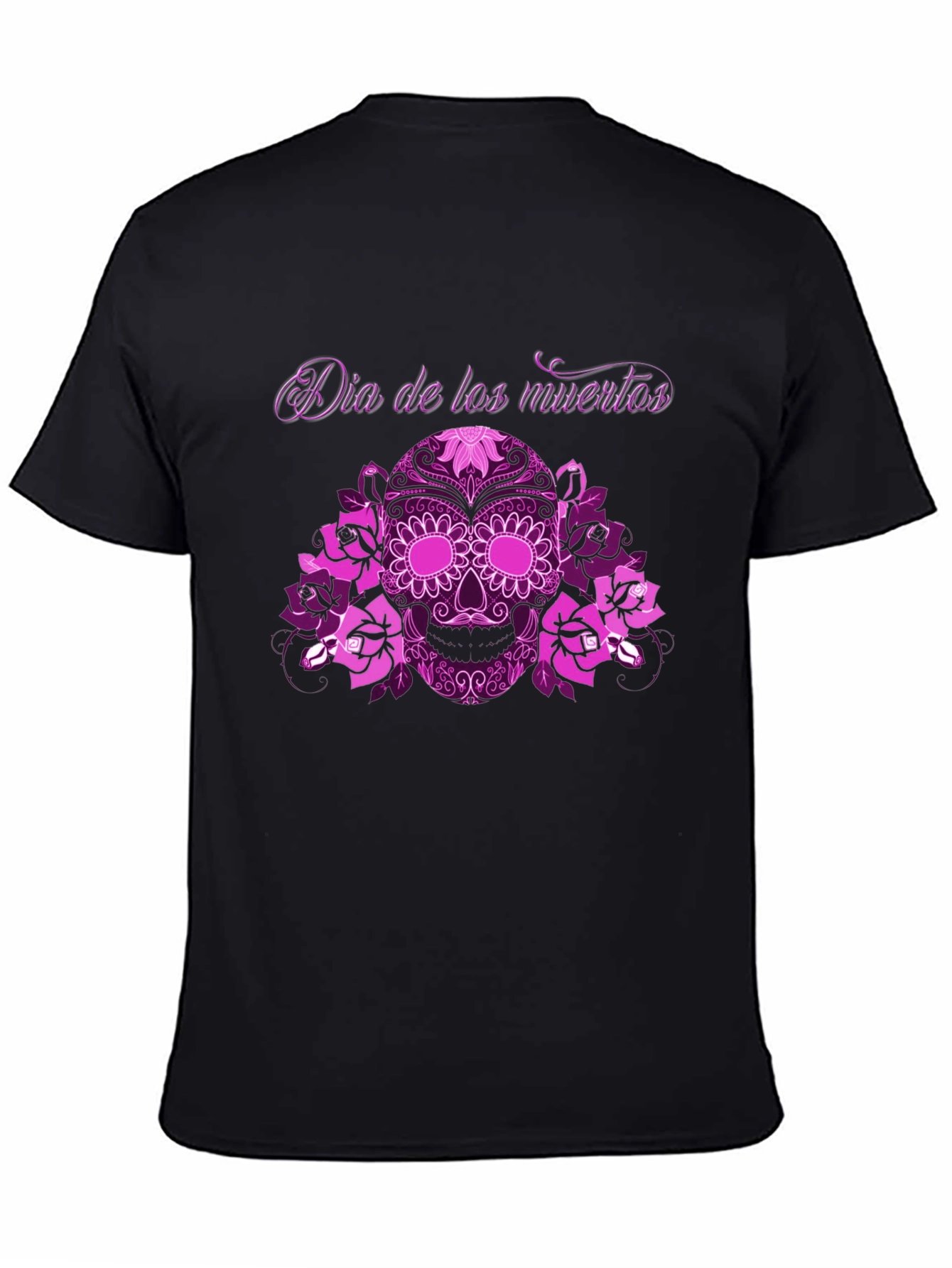 Dia de los Muertos Floral Skull Graphic Tee