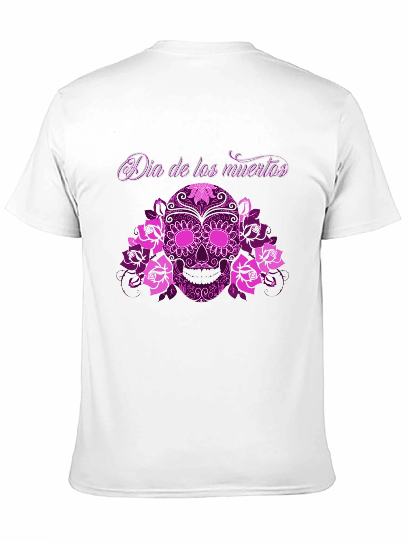 Dia de los Muertos Floral Skull Graphic Tee