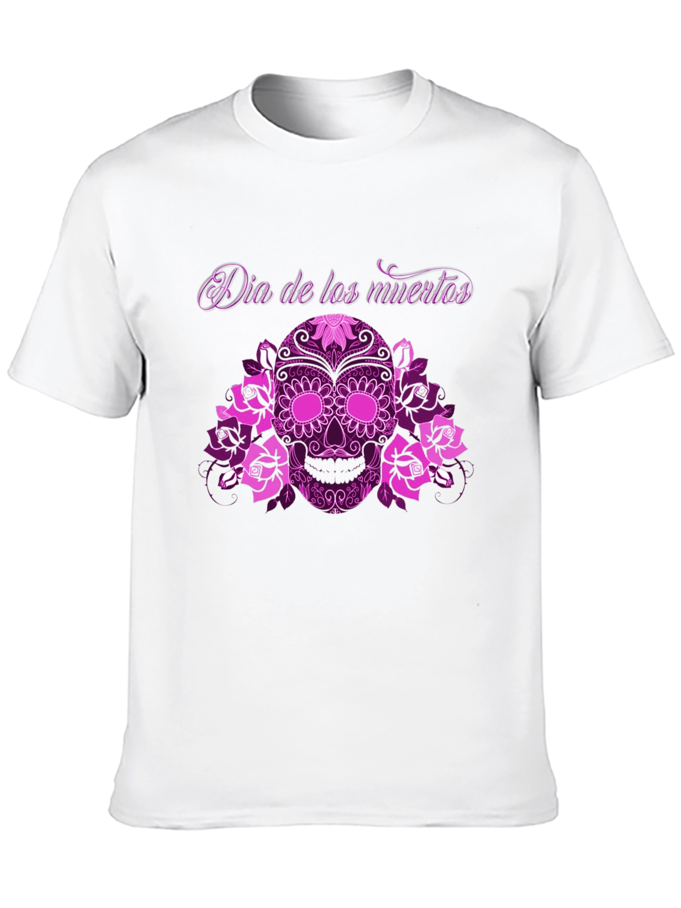 Dia de los Muertos Floral Skull Graphic Tee