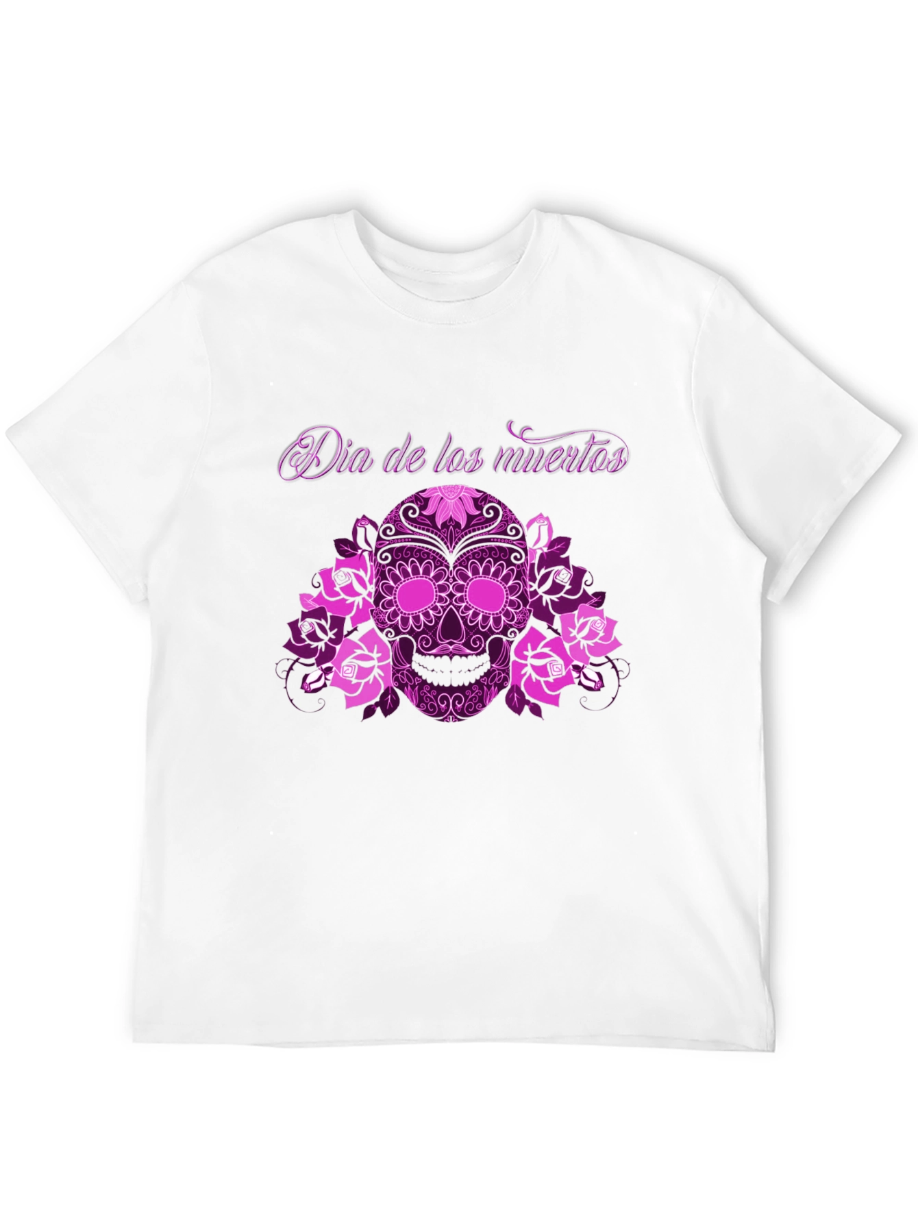 Dia de los Muertos Floral Skull Graphic Tee