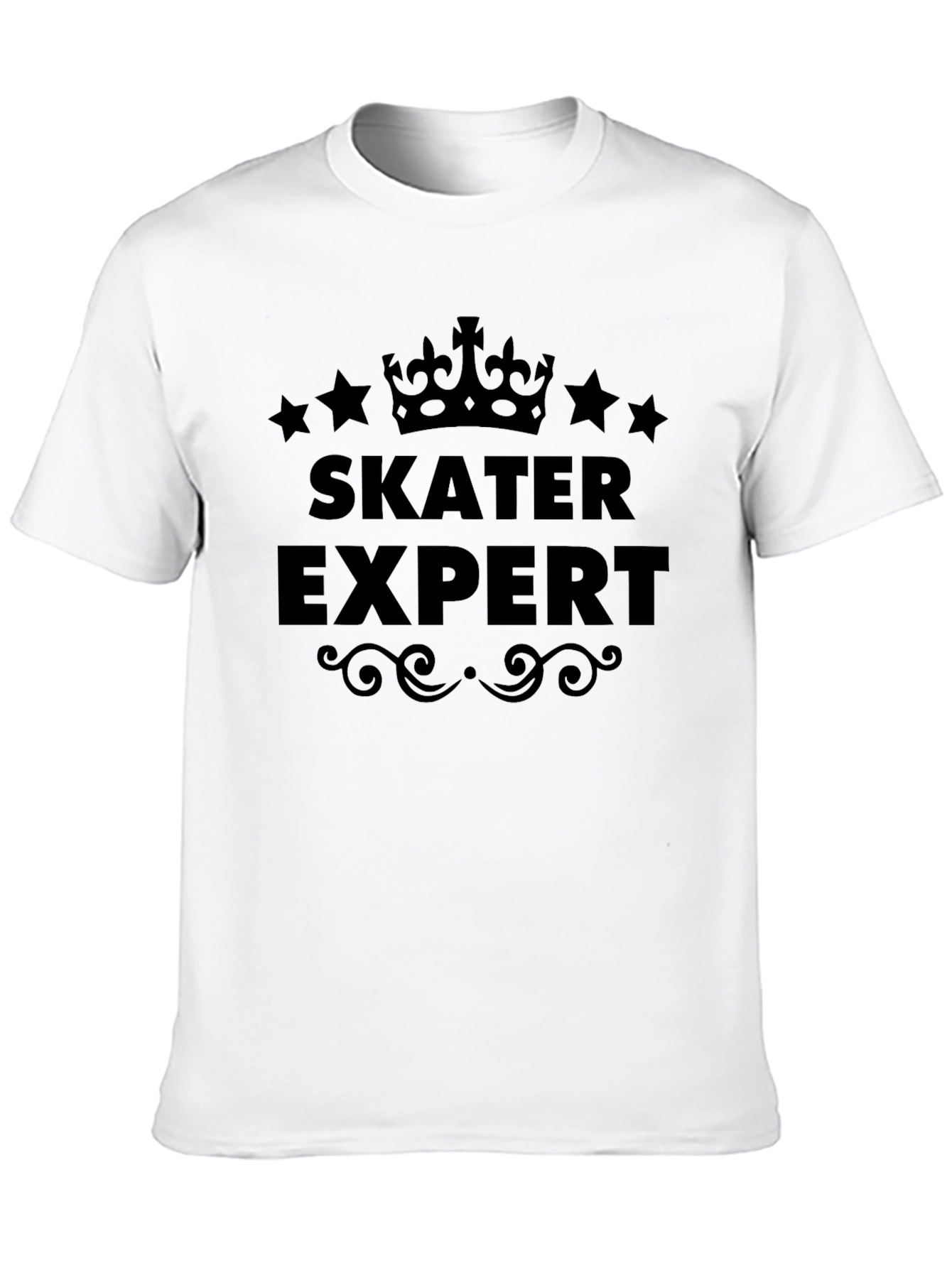 Skater Expert Graphic Tee - Premium Black Cotton T-Shirt