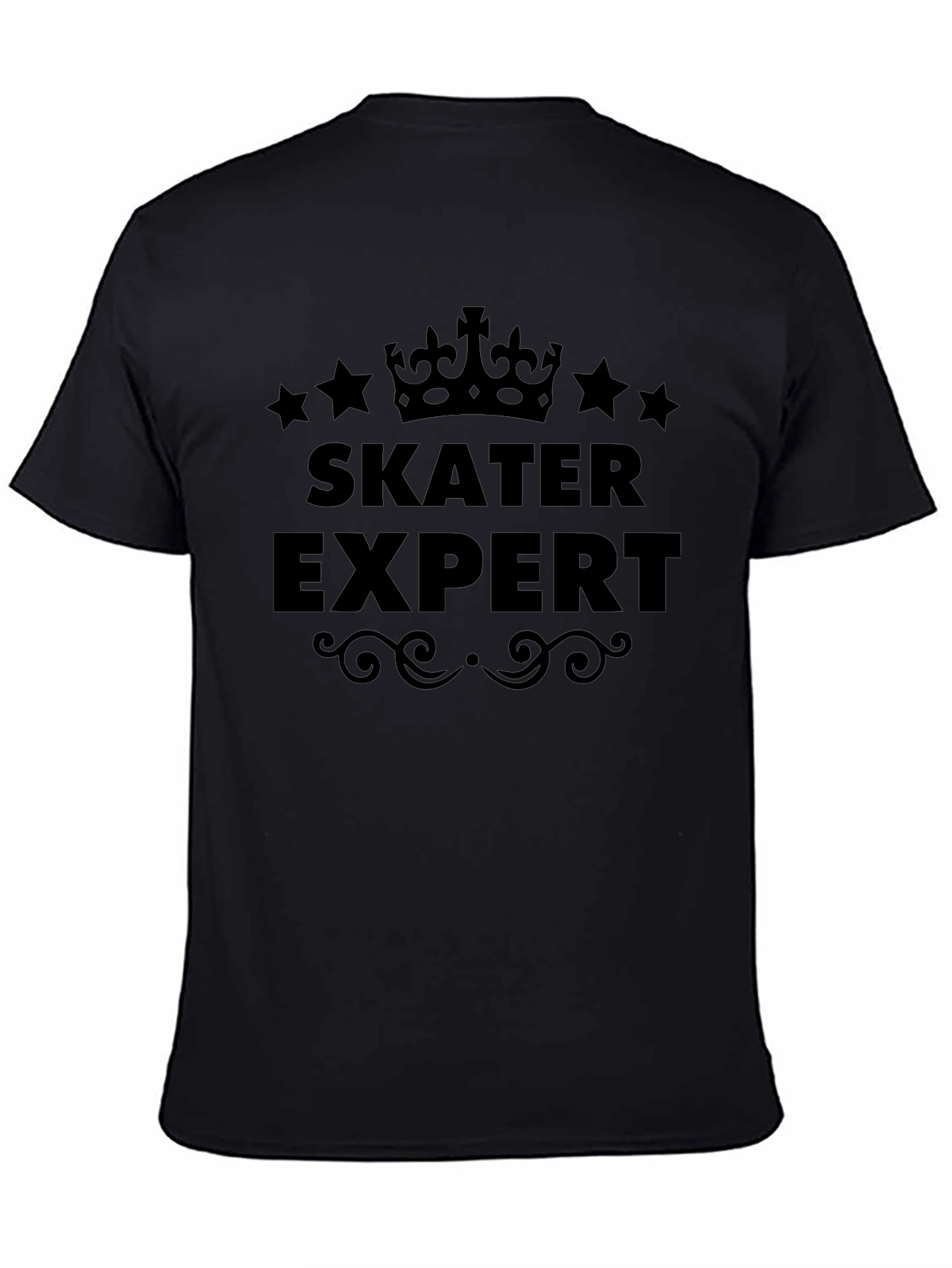Skater Expert Graphic Tee - Premium Black Cotton T-Shirt