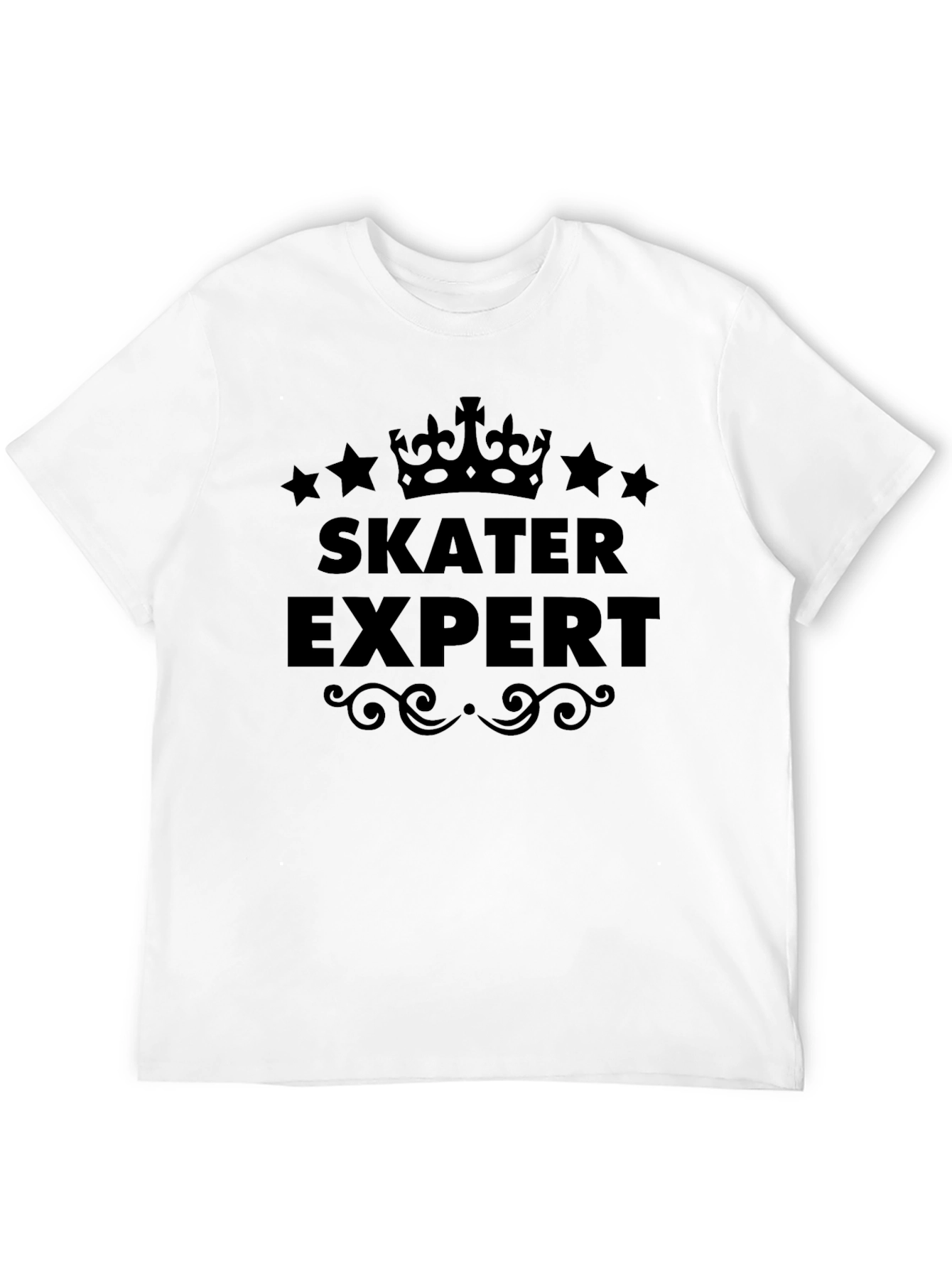 Skater Expert Graphic Tee - Premium Black Cotton T-Shirt