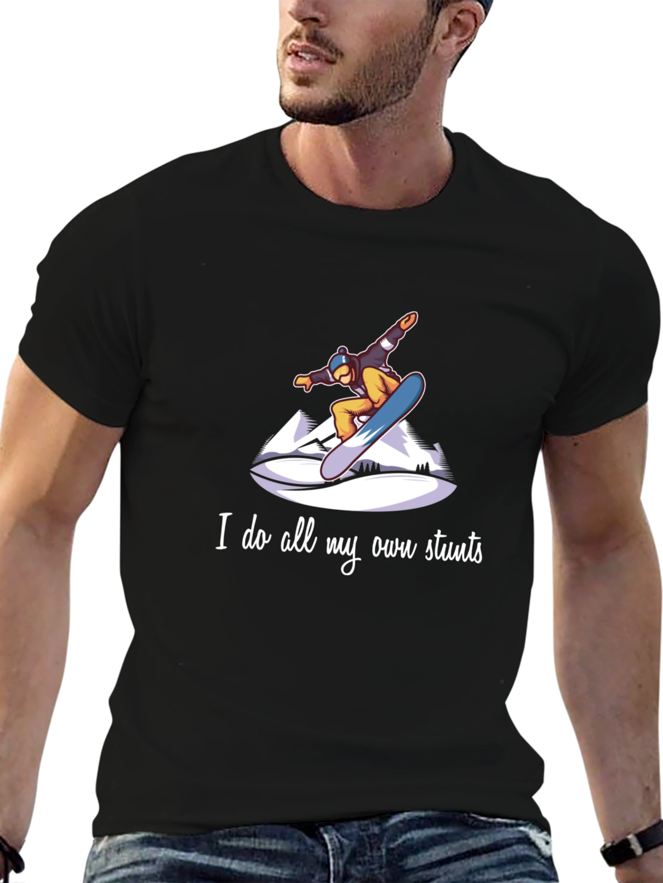 Snowboard Stunts T-Shirt - Unique Graphic Tee