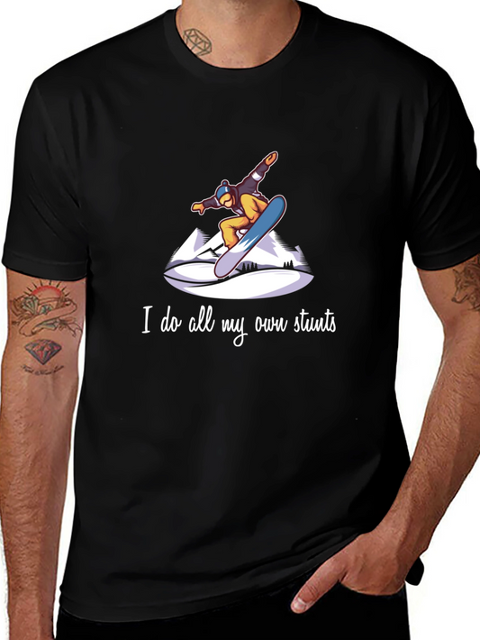 Snowboard Stunts T-Shirt - Unique Graphic Tee