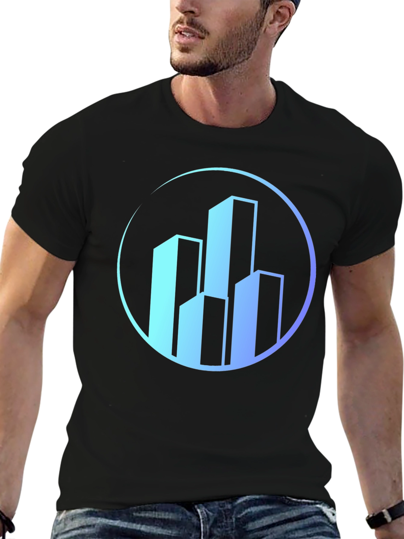 Modern Cityscape Graphic T-Shirt