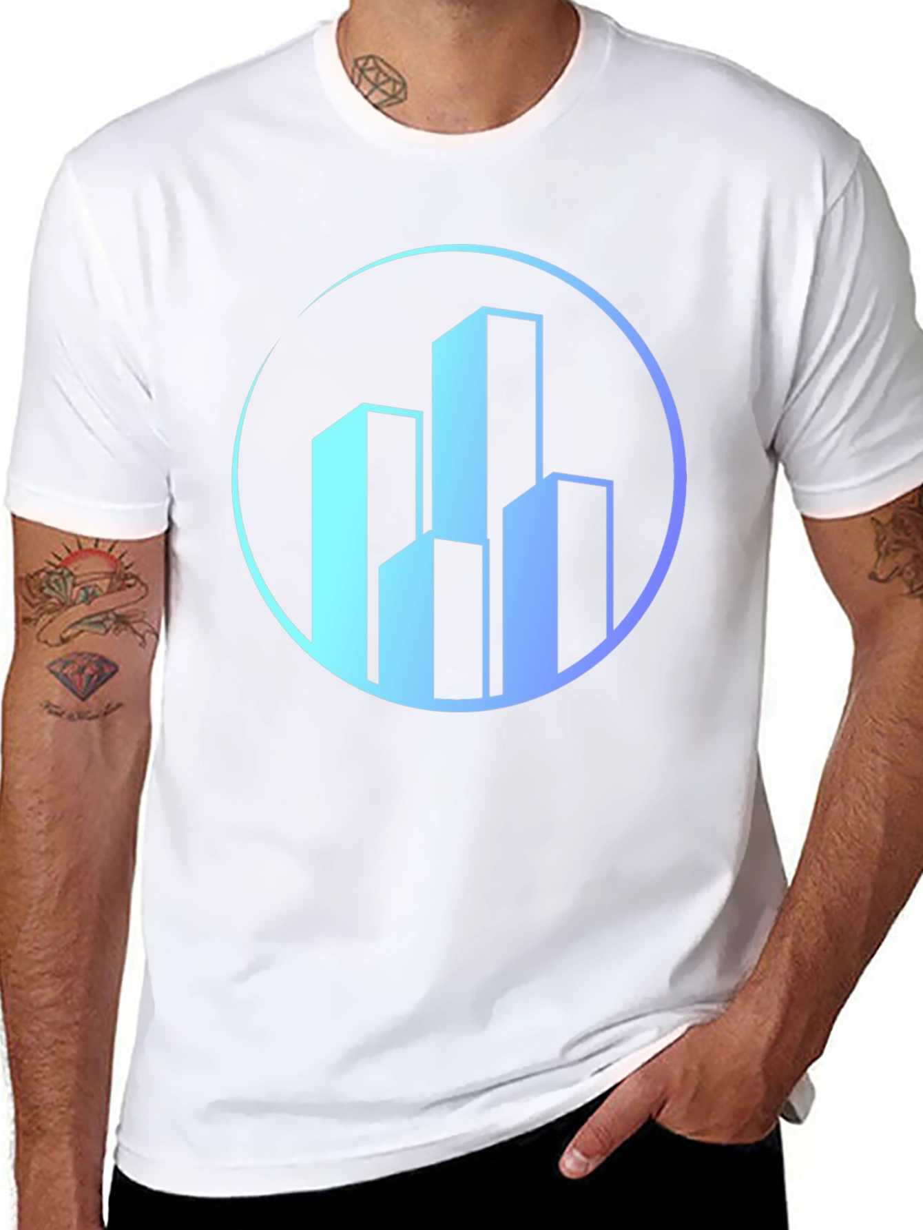 Modern Cityscape Graphic T-Shirt