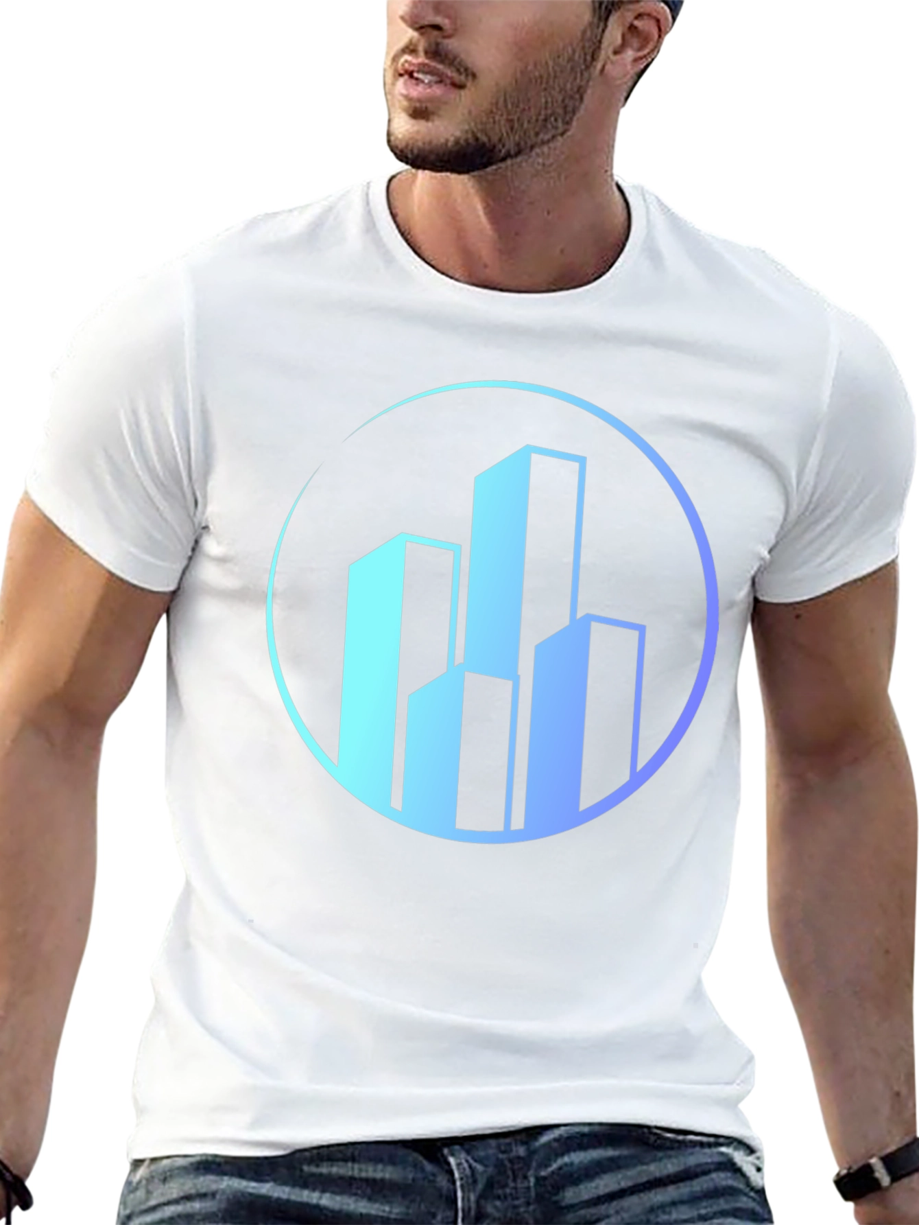 Modern Cityscape Graphic T-Shirt