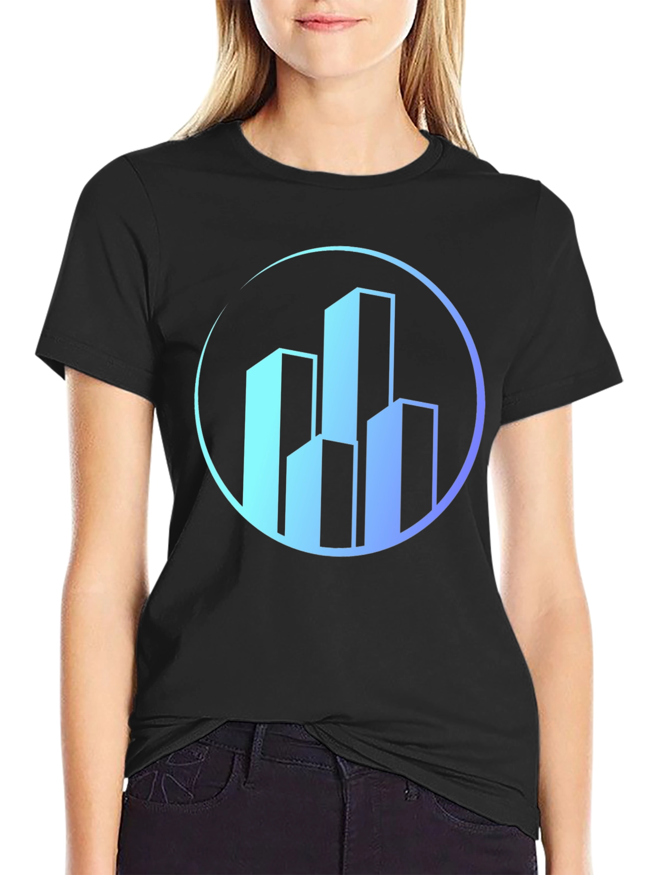 Modern Cityscape Graphic T-Shirt