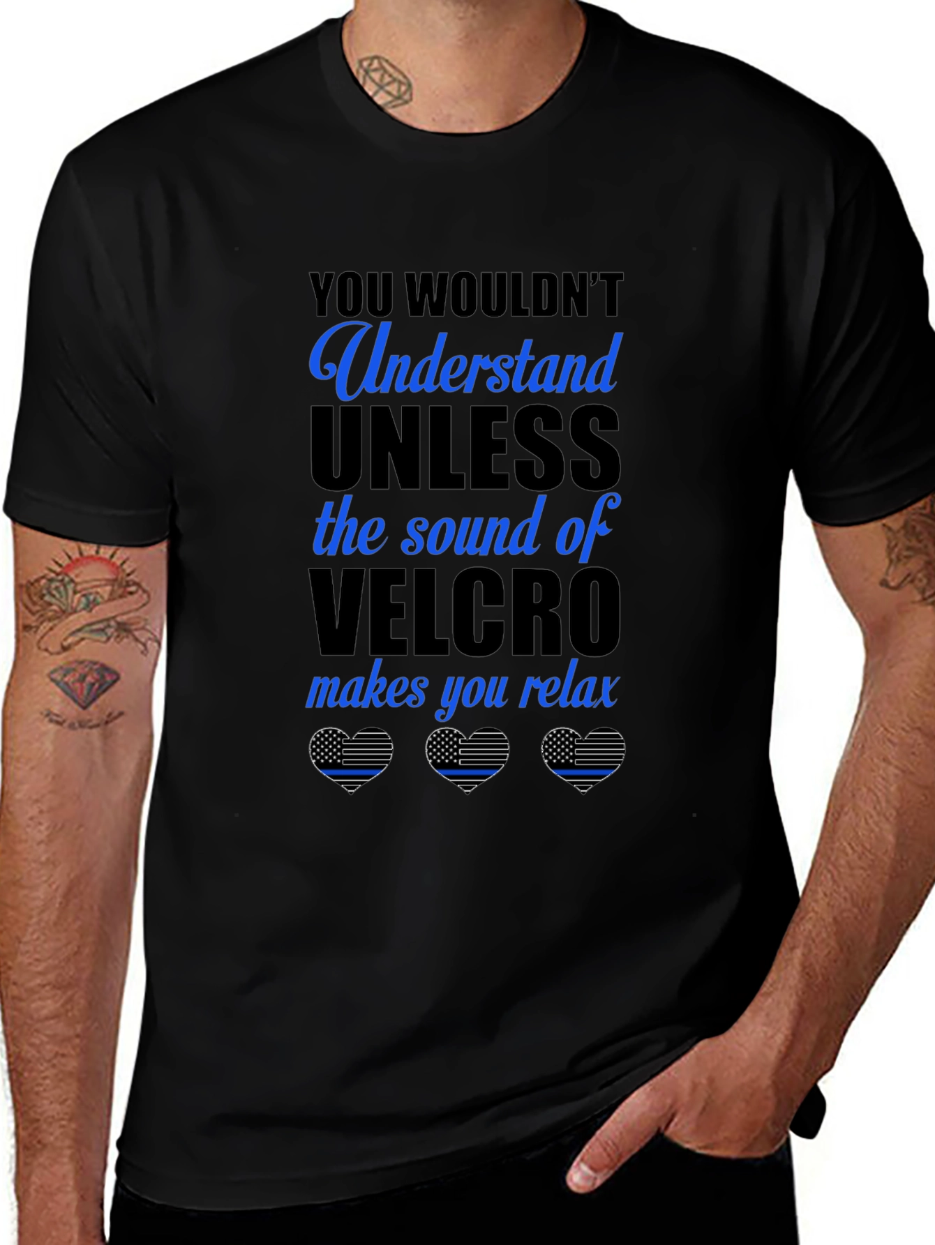 Velcro Sound Relaxation Graphic Tee - Black