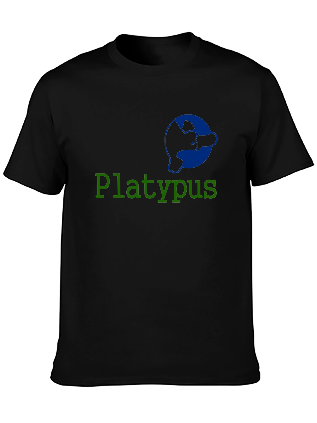 Funny Platypus Graphic T-Shirt - Black