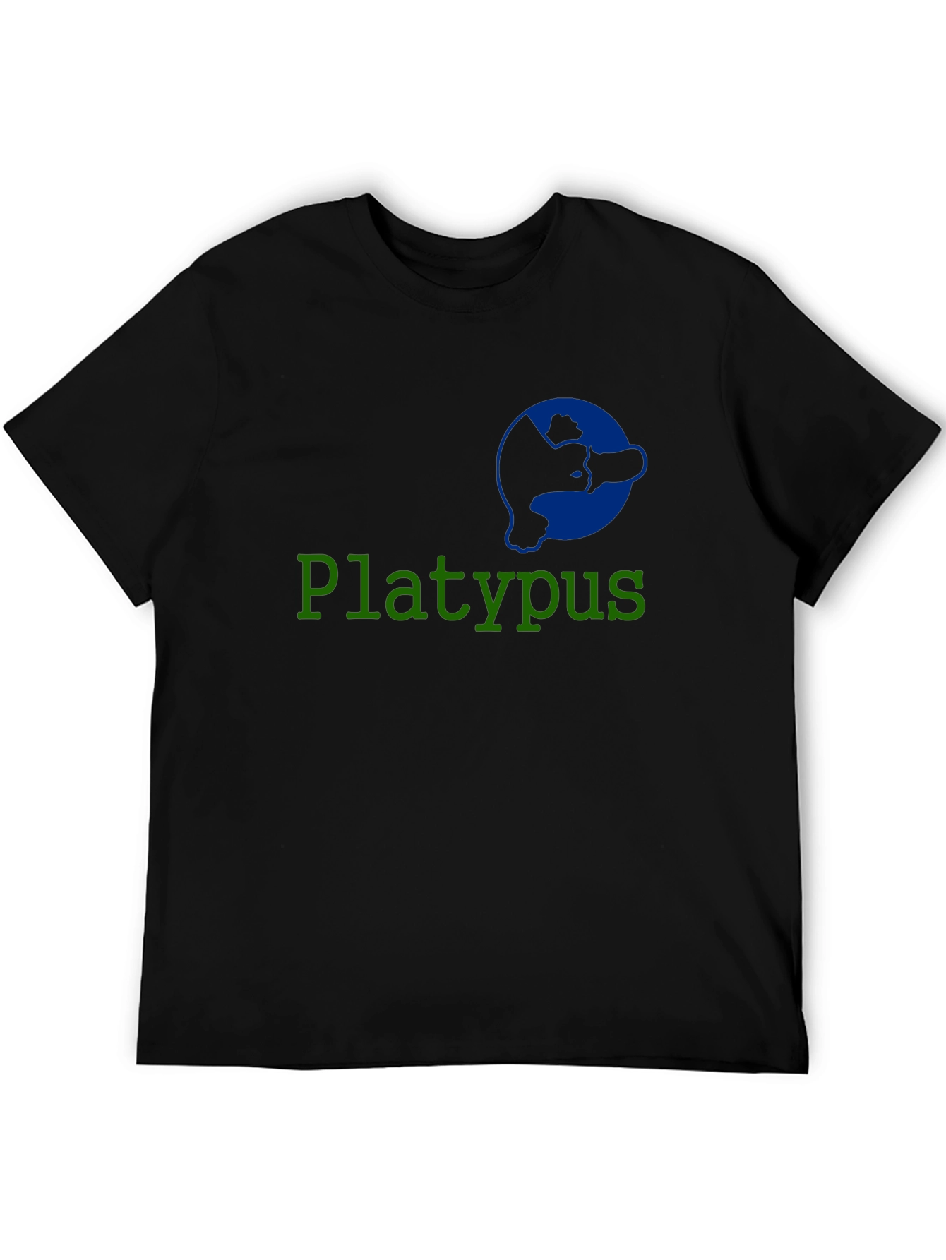 Funny Platypus Graphic T-Shirt - Black