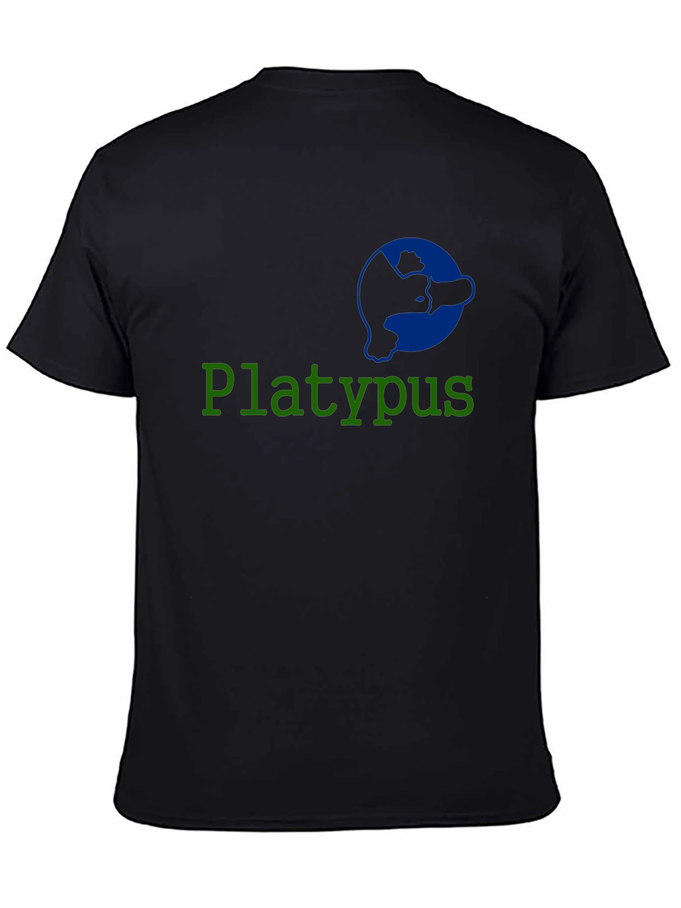 Funny Platypus Graphic T-Shirt - Black