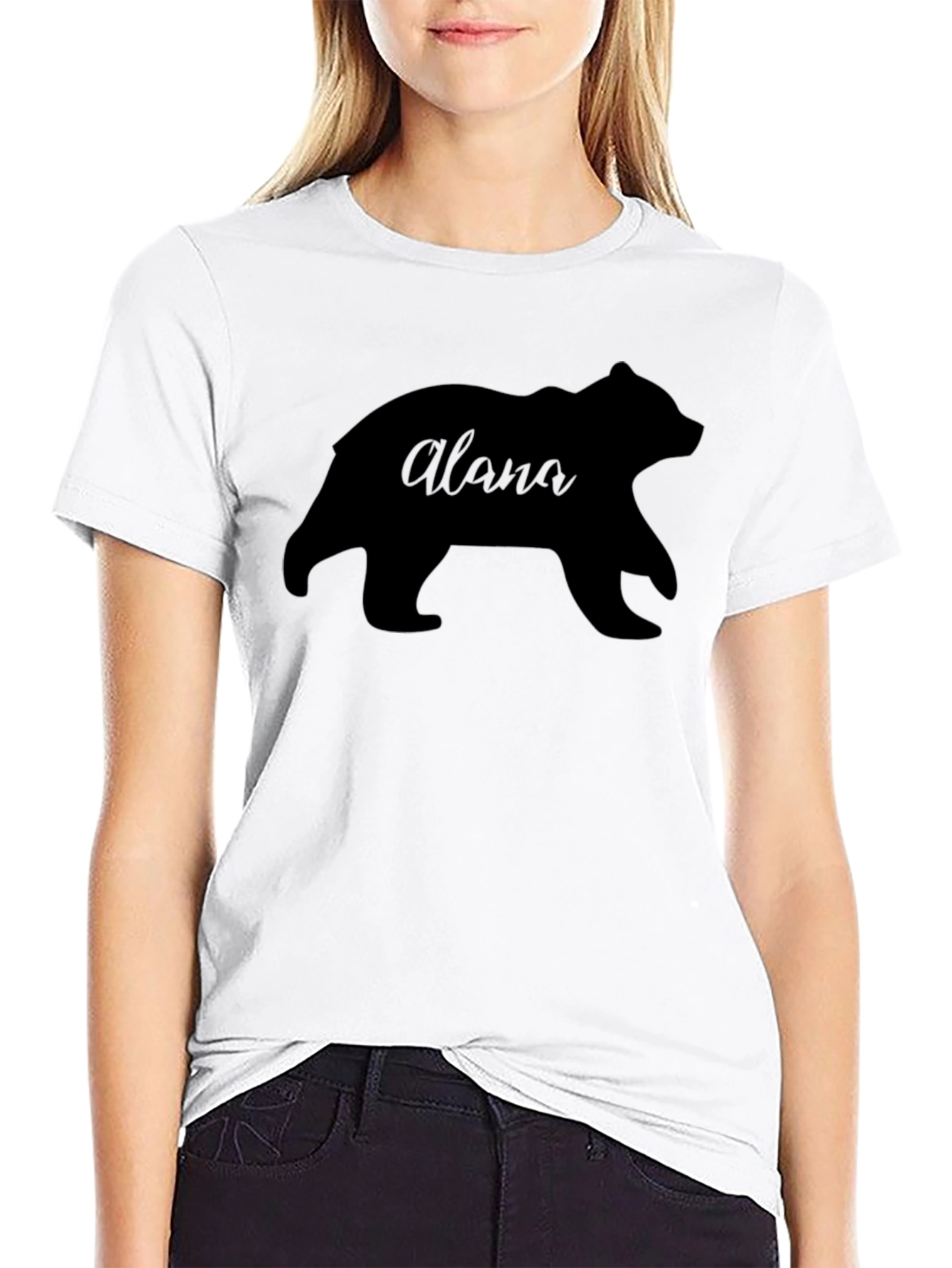 Alana Bear Graphic T-Shirt - Black