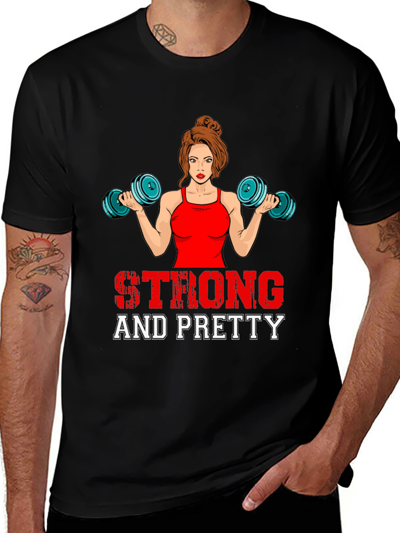 Strong & Pretty Fitness Graphic Tee