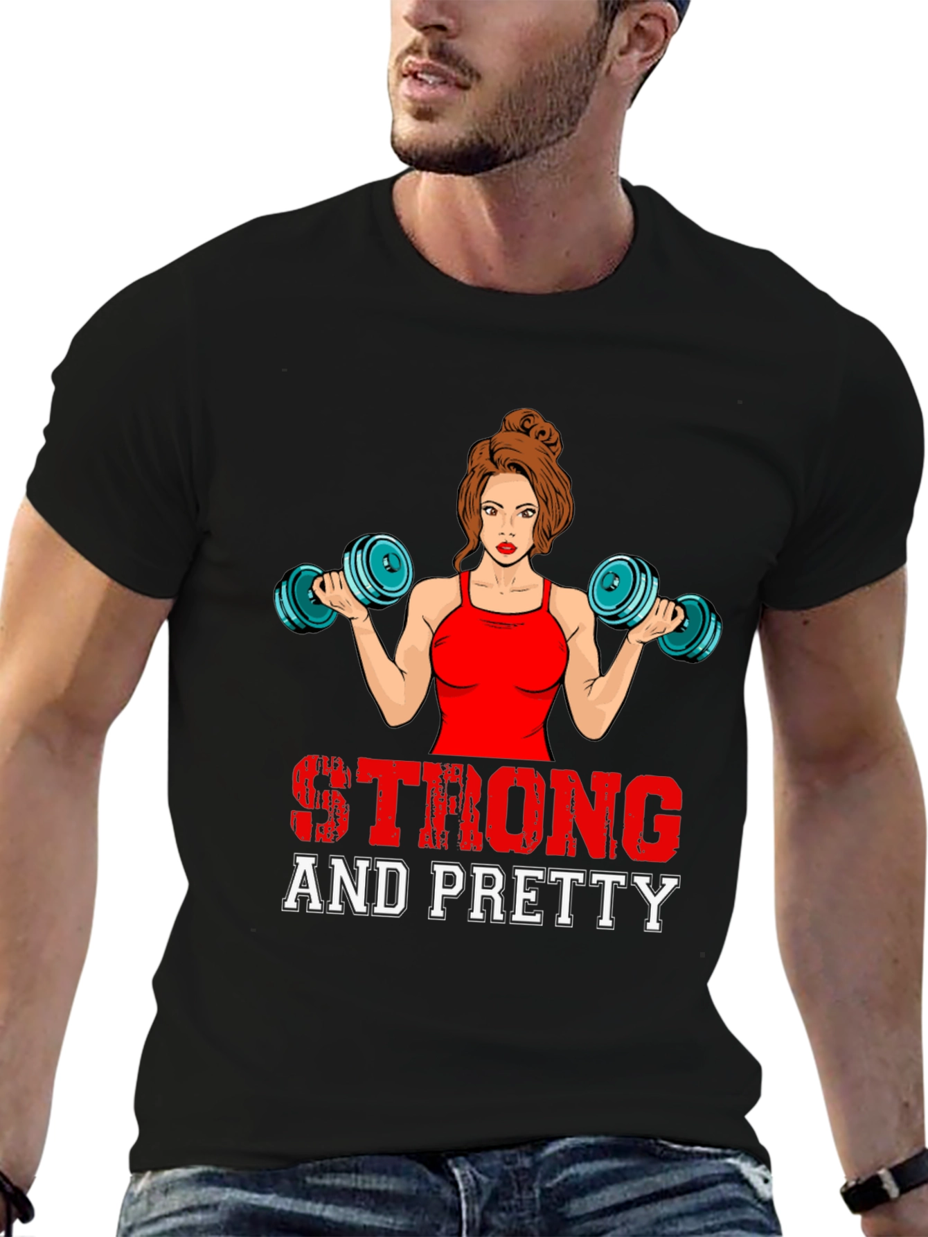 Strong & Pretty Fitness Graphic Tee
