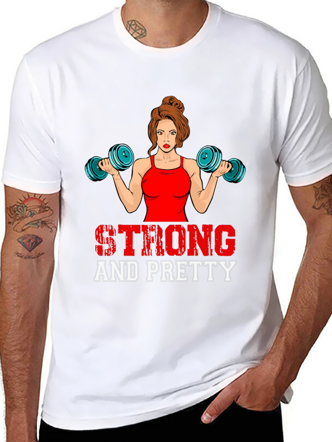 Strong & Pretty Fitness Graphic Tee