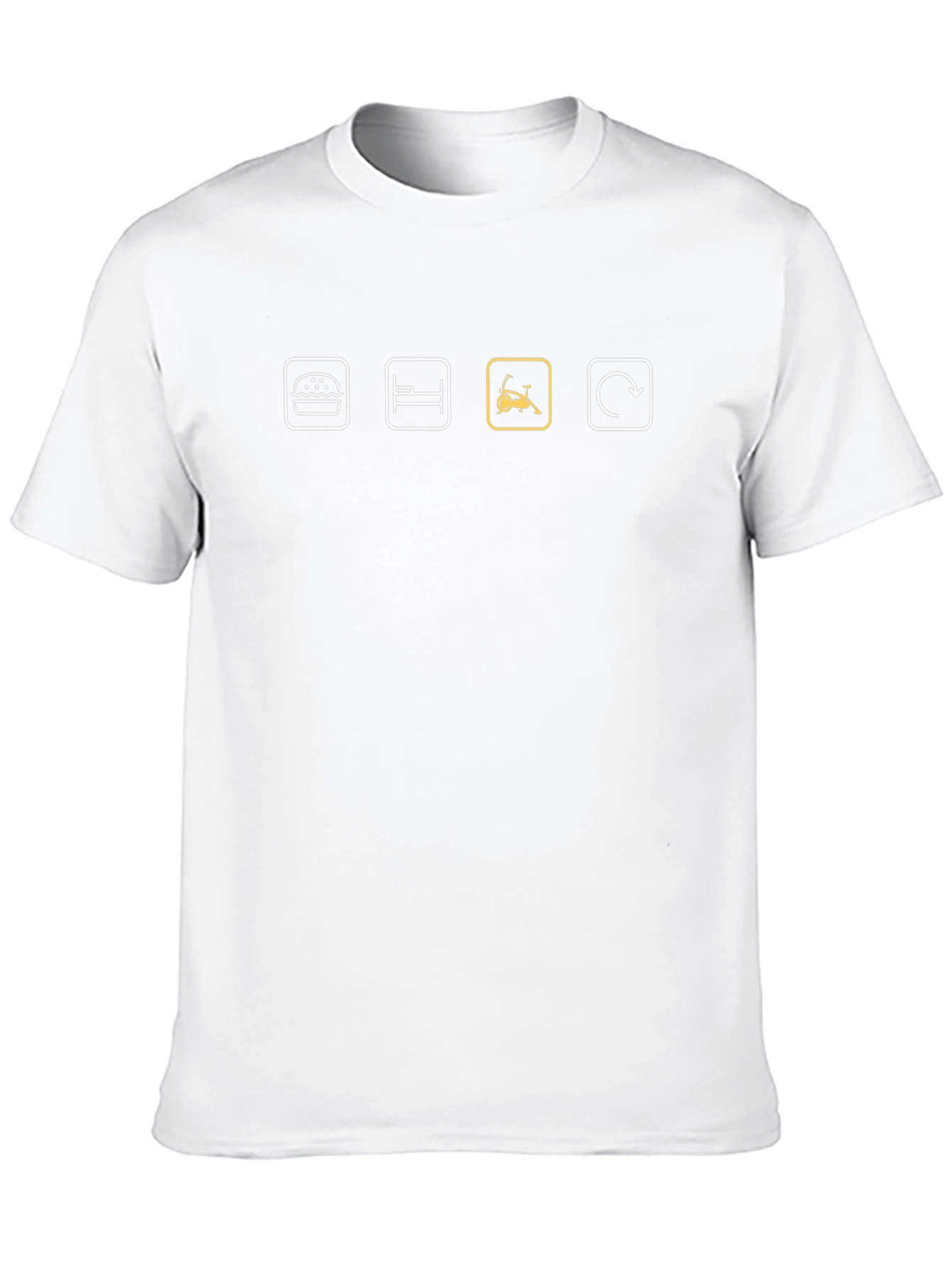 Eat Sleep Exercise Repeat Black T-Shirt