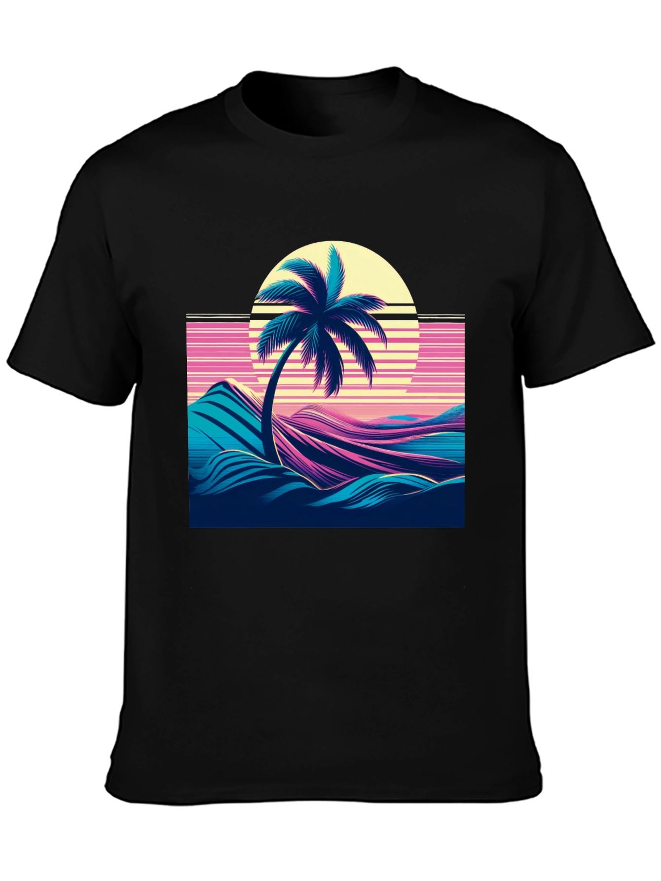 Retro Palm Sunset Graphic Tee