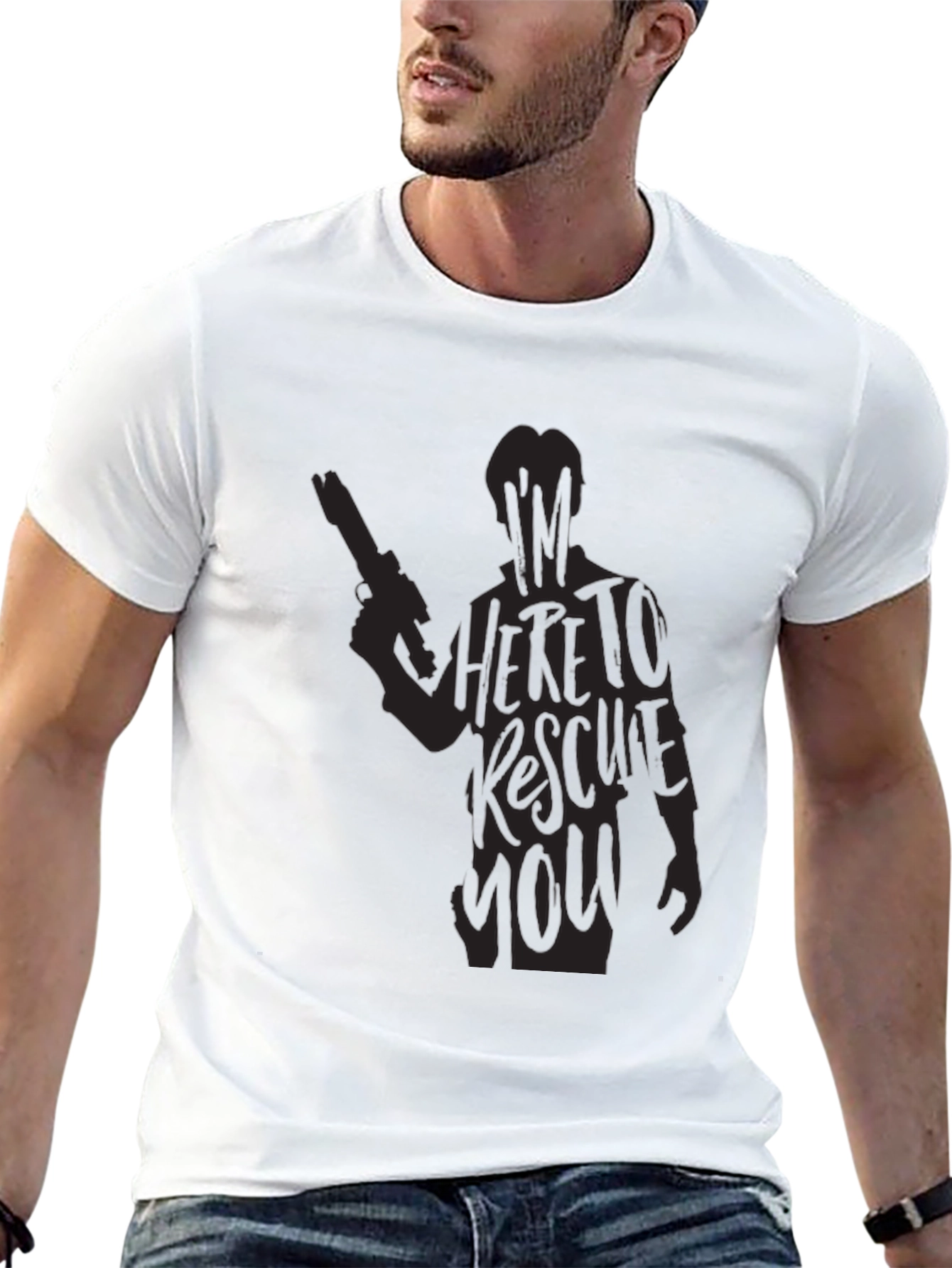 Graphic Novelty T-Shirt - Im Here to Rescue You
