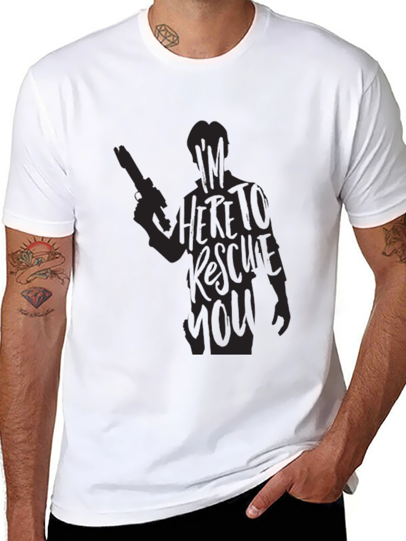 Graphic Novelty T-Shirt - Im Here to Rescue You