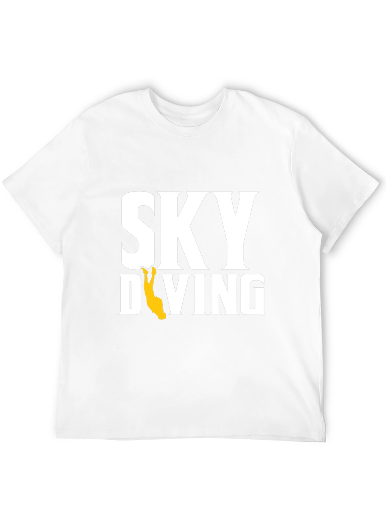 Skydiving Graphic Tee - Black Cotton T-Shirt
