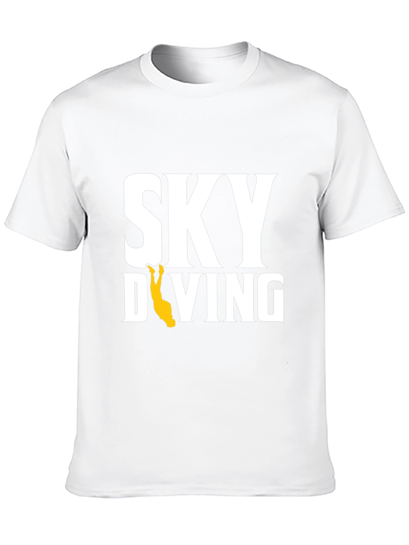 Skydiving Graphic Tee - Black Cotton T-Shirt